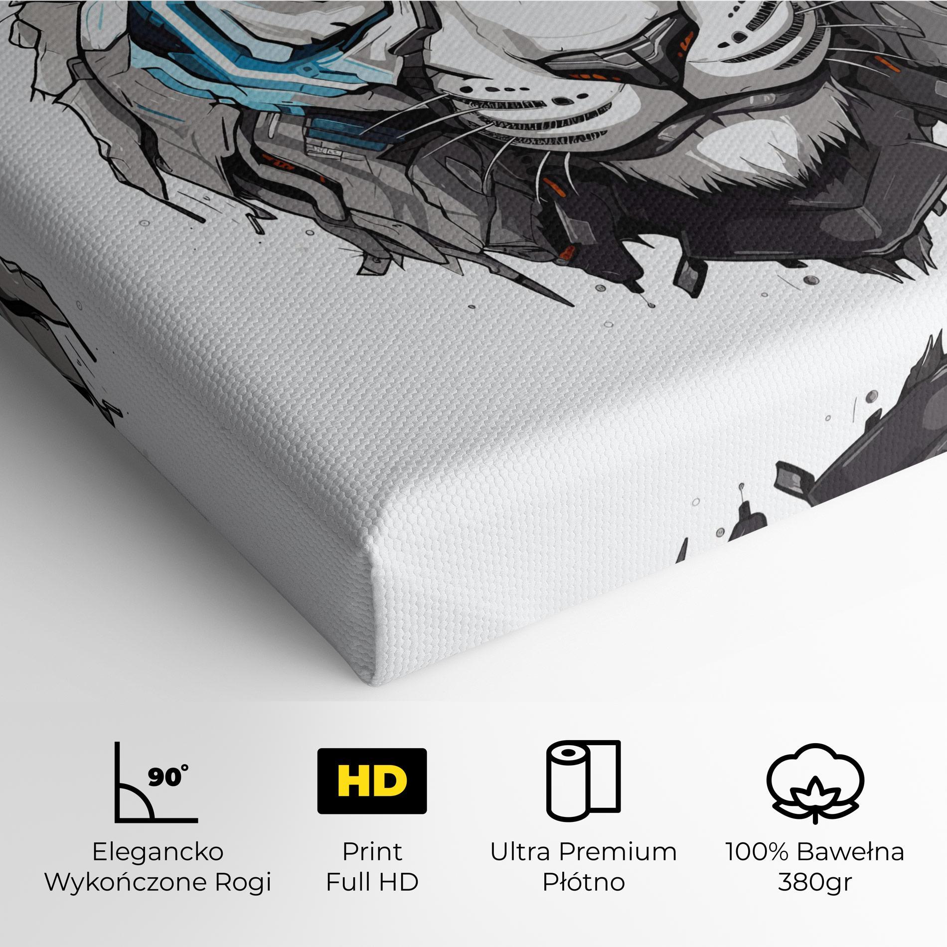 Obraz na Płótnie Cyborg Tiger mockup 4