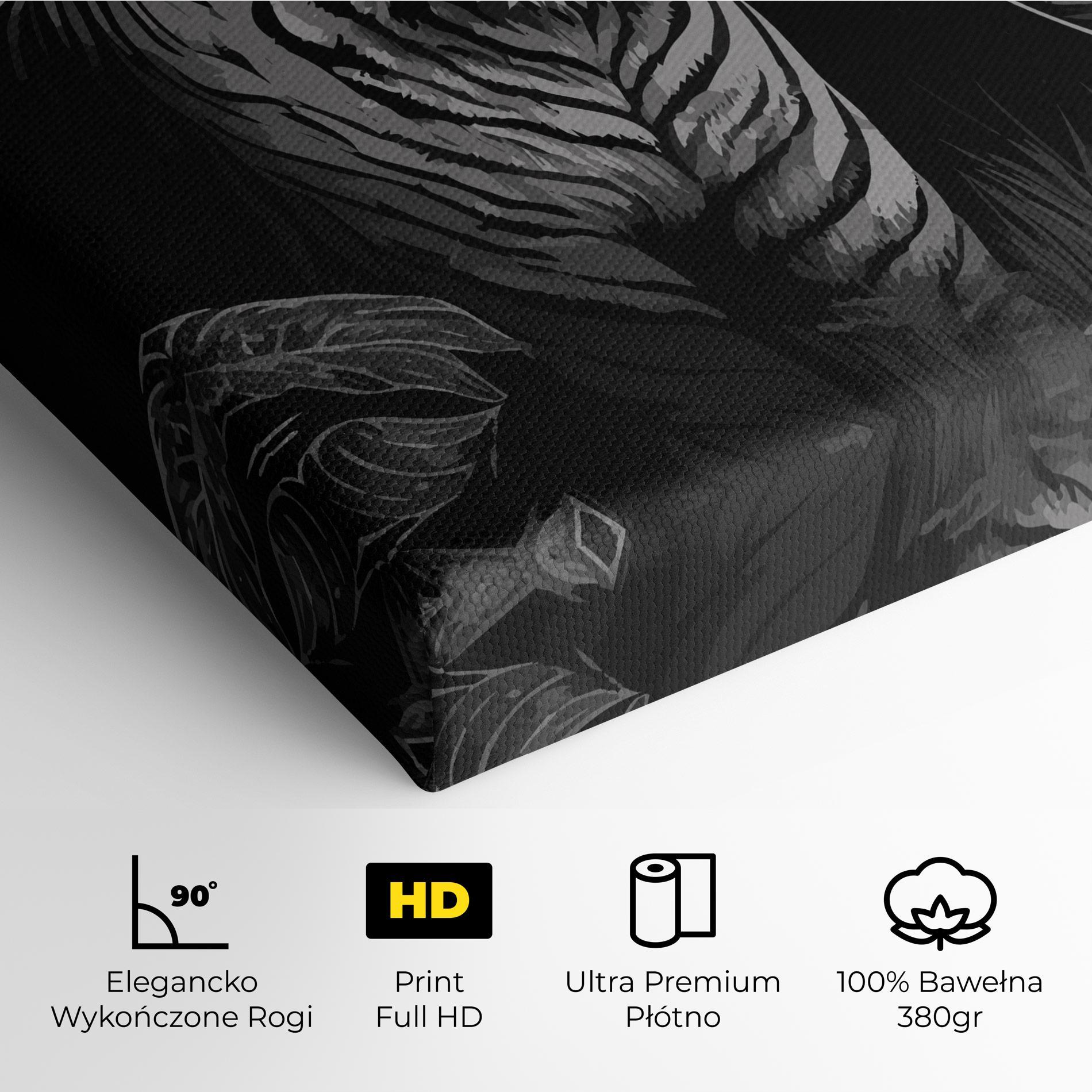 Obraz na Płótnie Grey Tiger mockup 4