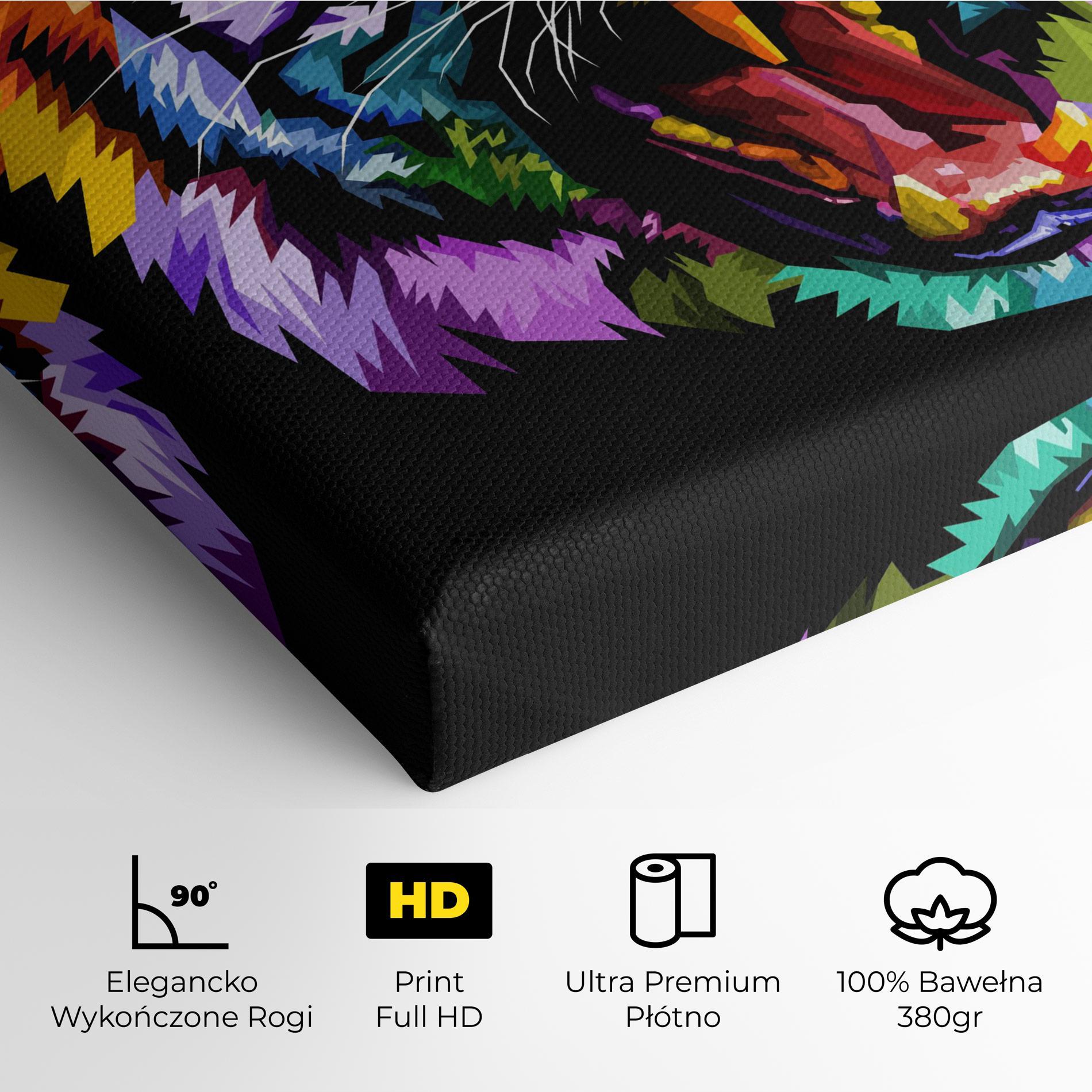 Obraz na Płótnie Tiger On Black mockup 4