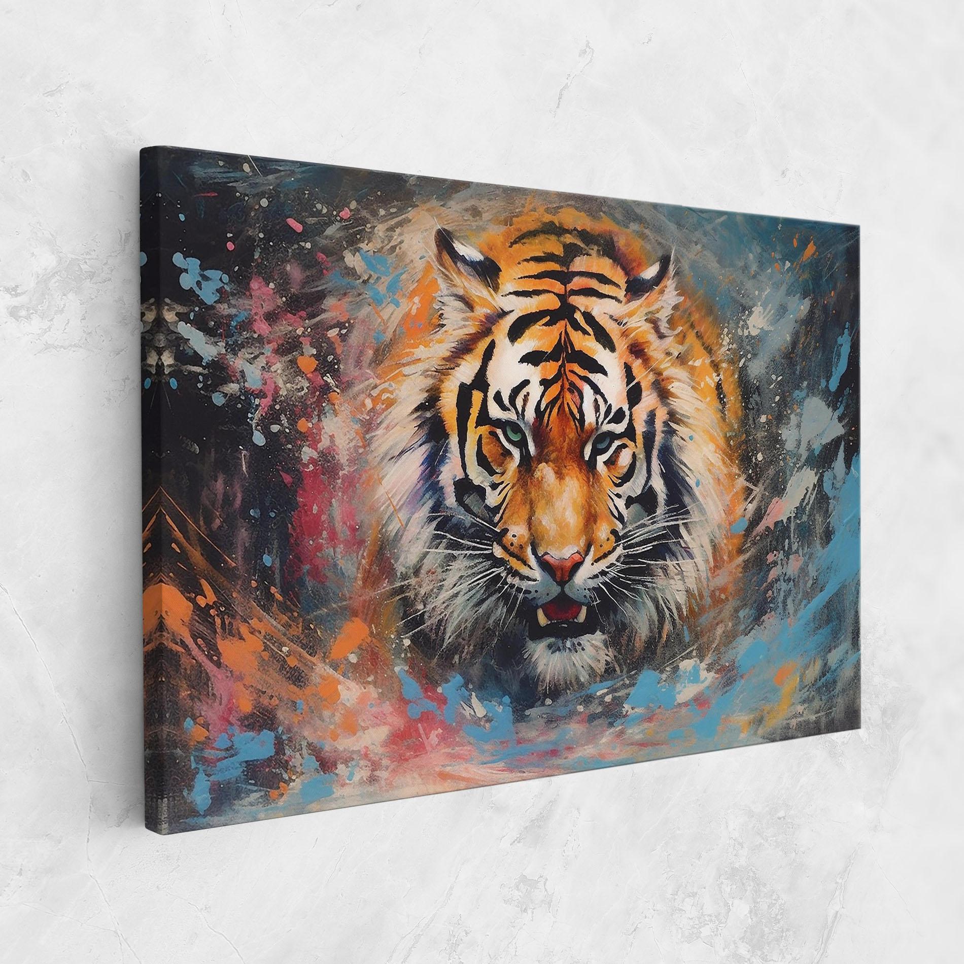 Obraz na Płótnie Orange Tiger Painting mockup 1