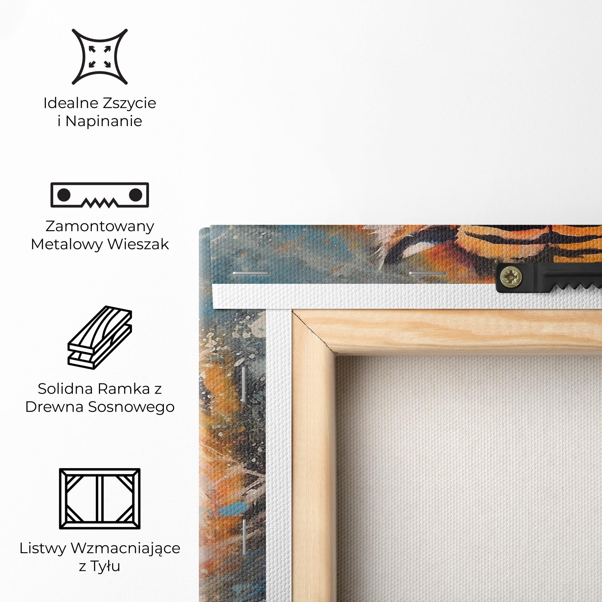 Obraz na Płótnie Orange Tiger Painting mockup 5