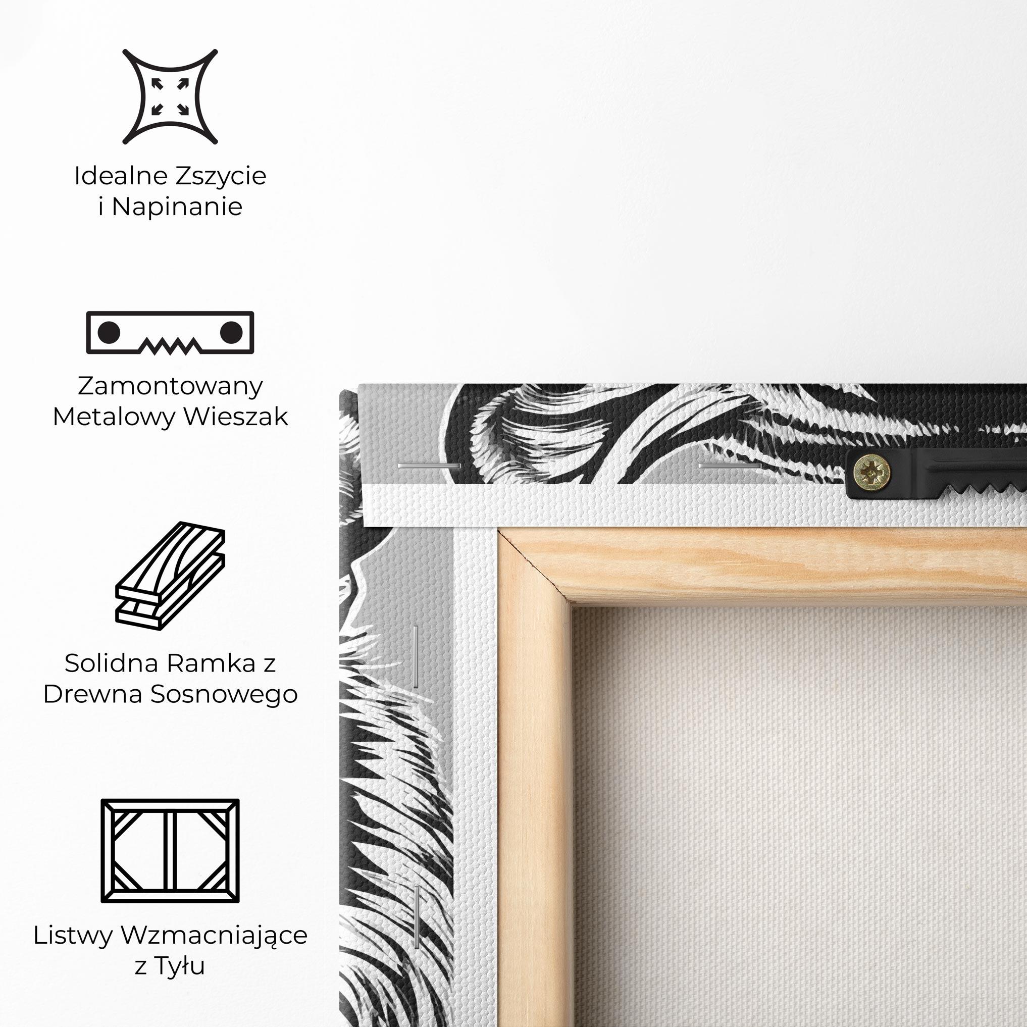 Obraz na Płótnie White Tiger Grey mockup 5