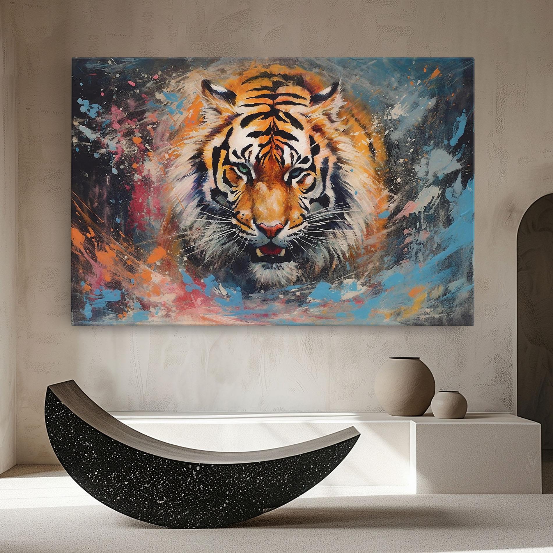 Obraz na Płótnie Orange Tiger Painting mockup 8