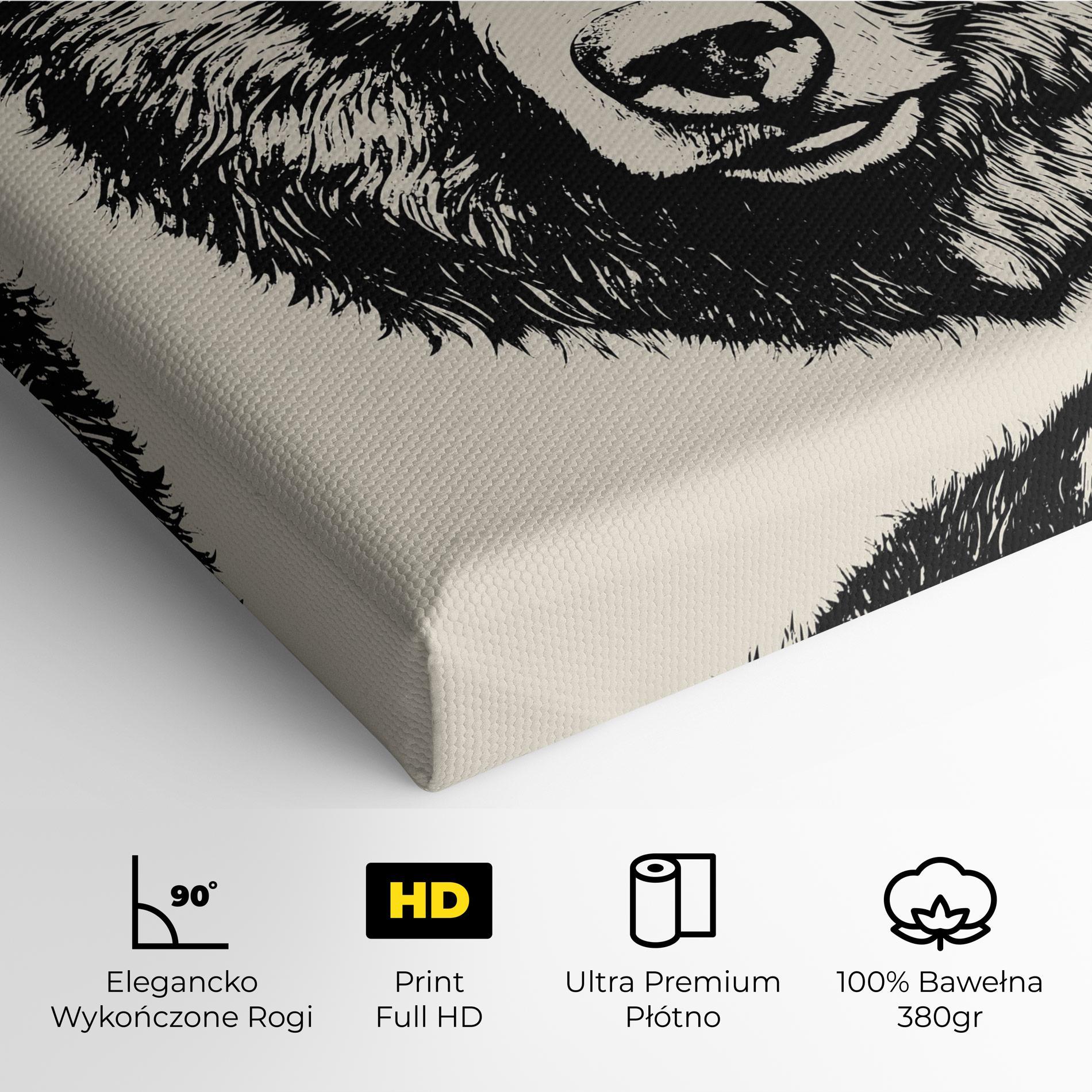 Obraz na Płótnie Cream Head Bear mockup 4