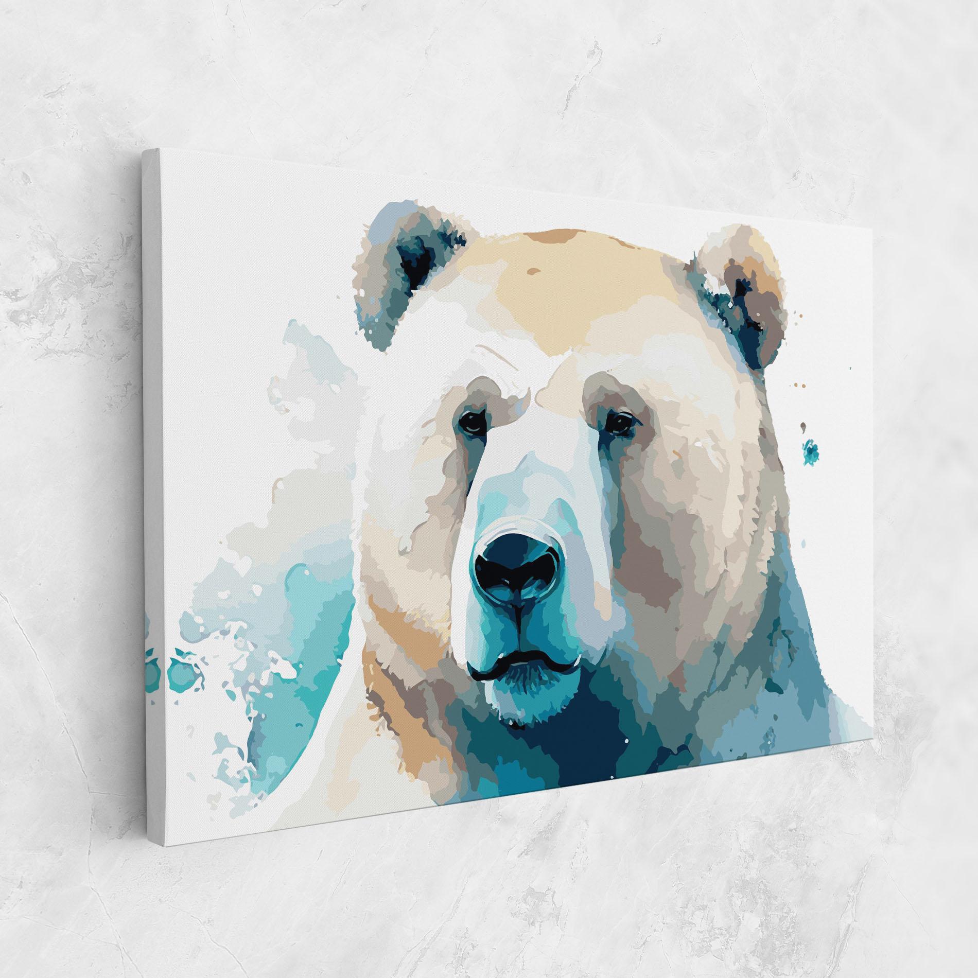 Obraz na Płótnie Big Watercolor Bear mockup 1