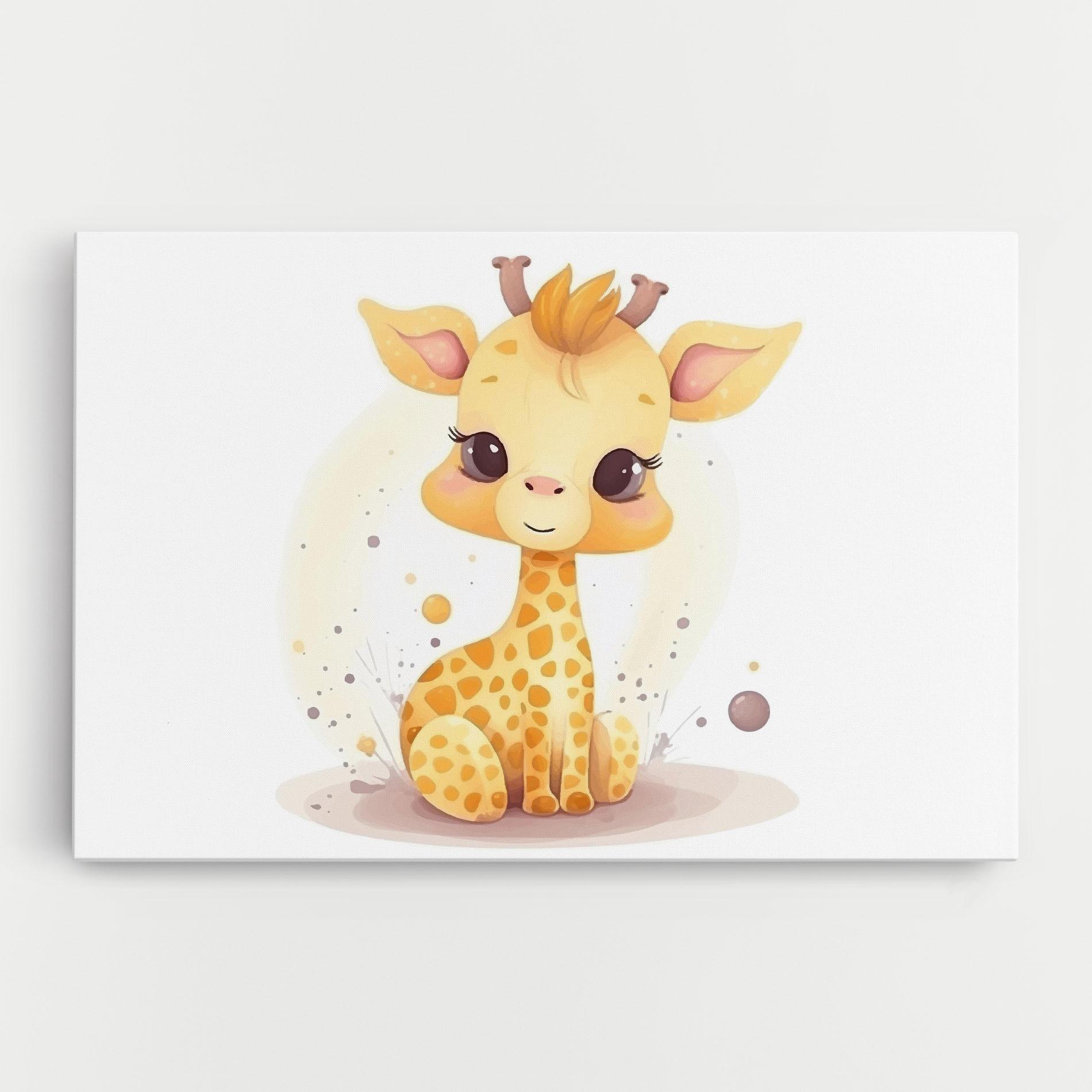 Obraz na Płótnie Adorable Giraffe mockup 0