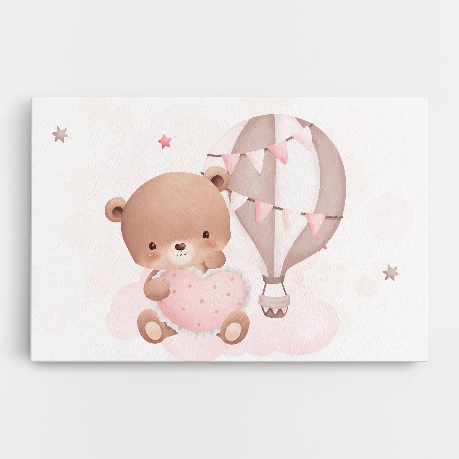 Obraz na Płótnie Pink Heart Bear mockup 0