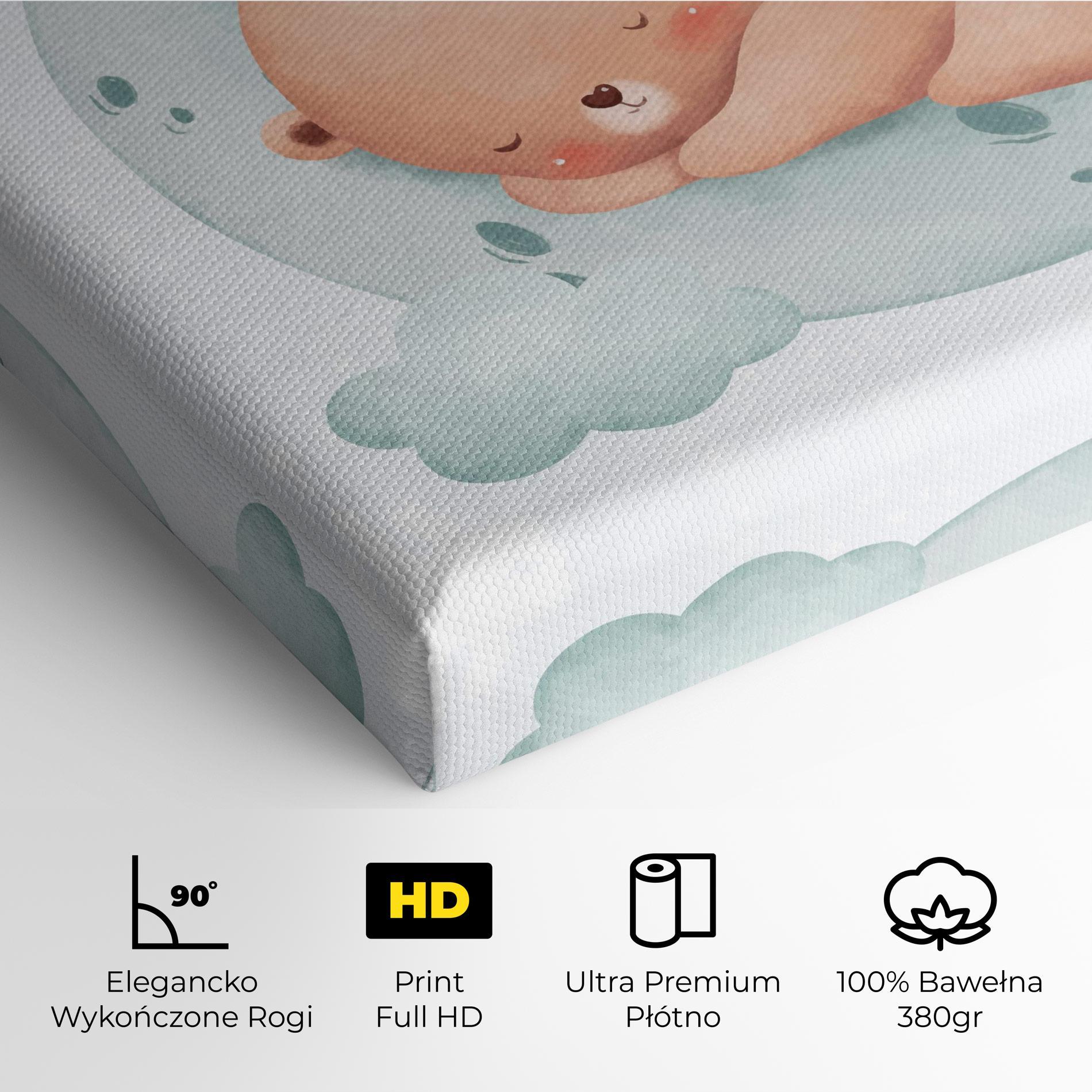 Obraz na Płótnie Blue Moon Bear mockup 4