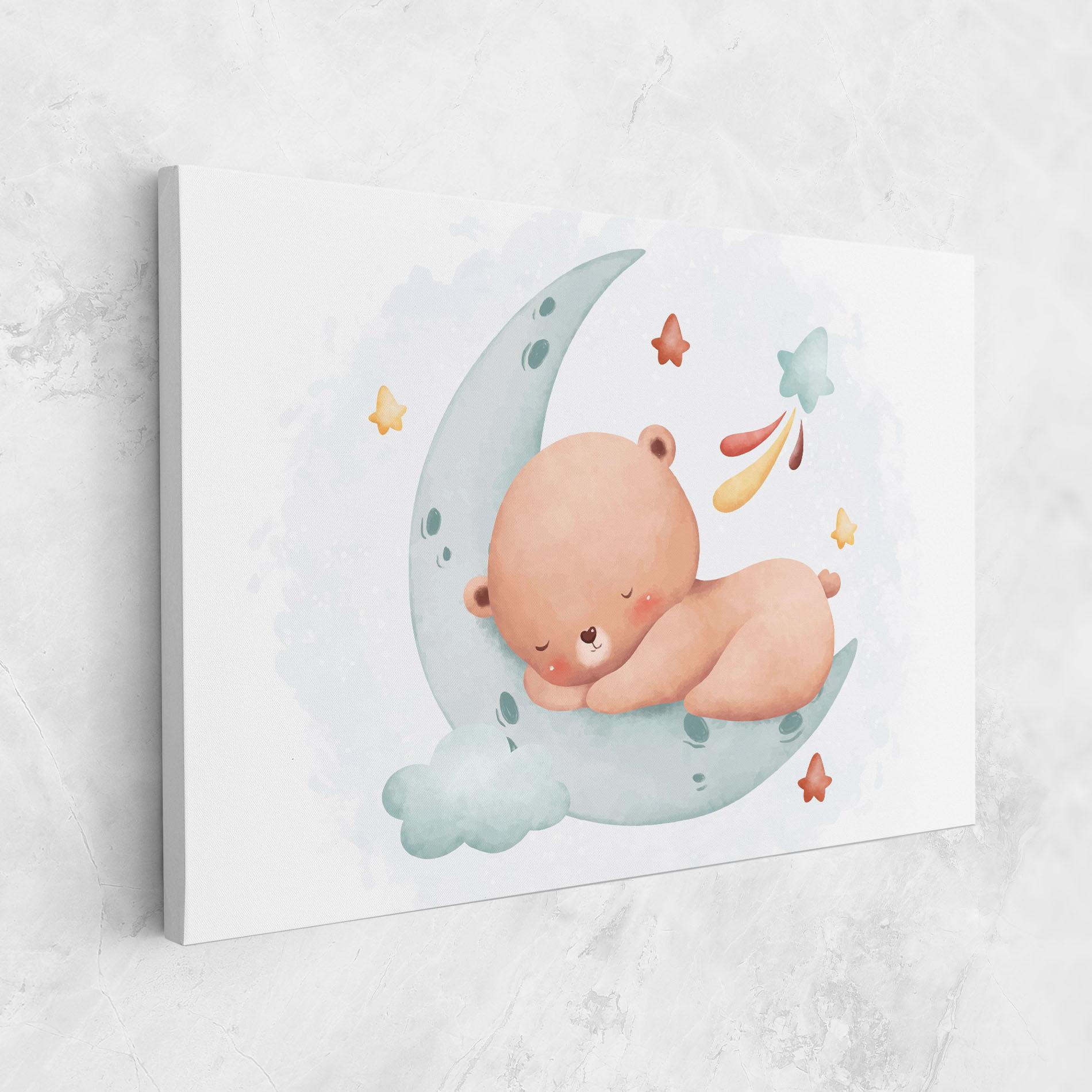 Obraz na Płótnie Blue Moon Bear mockup 1