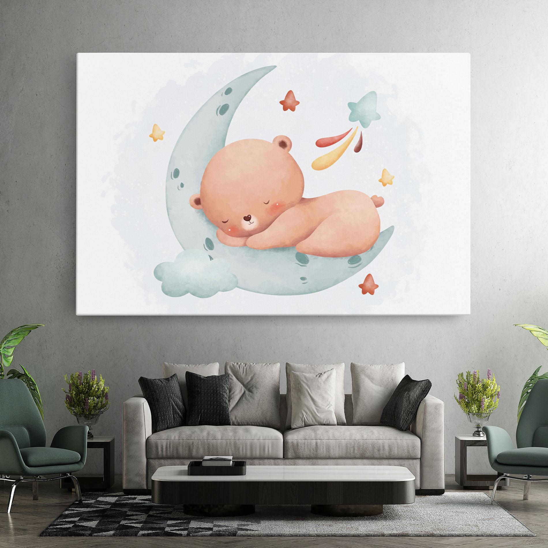 Obraz na Płótnie Blue Moon Bear mockup 7