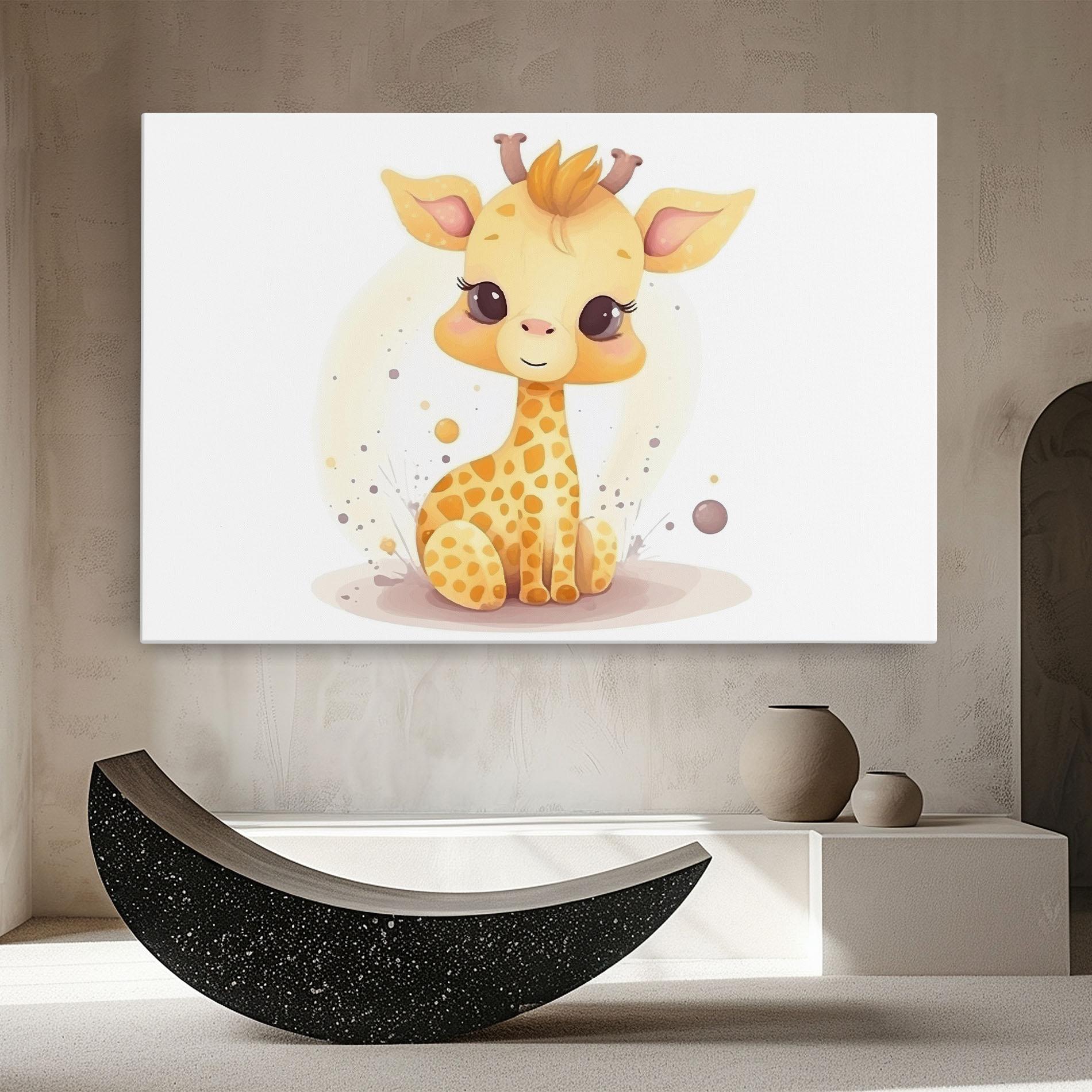 Obraz na Płótnie Adorable Giraffe mockup 8