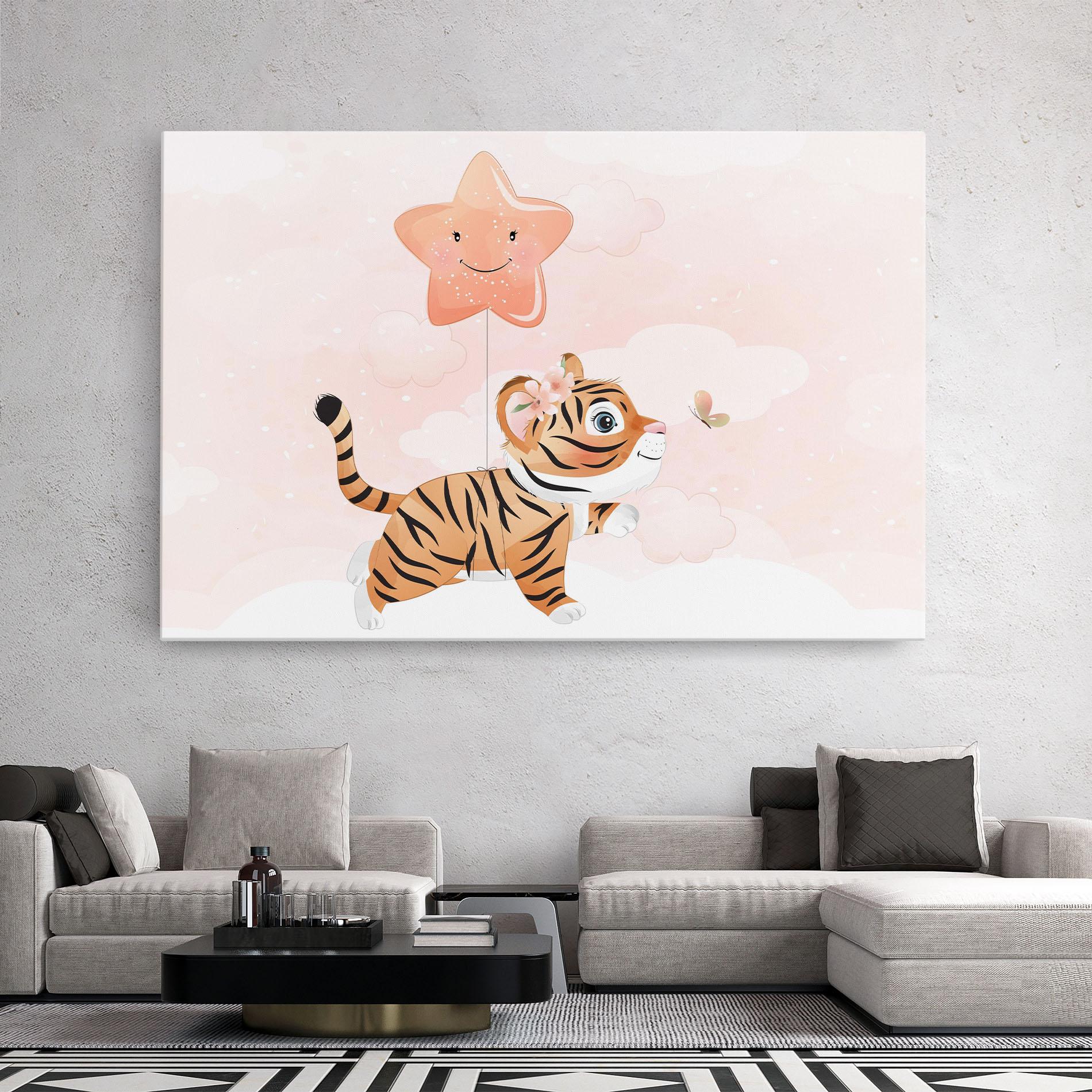 Obraz na Płótnie Baby Tiger Art mockup 2