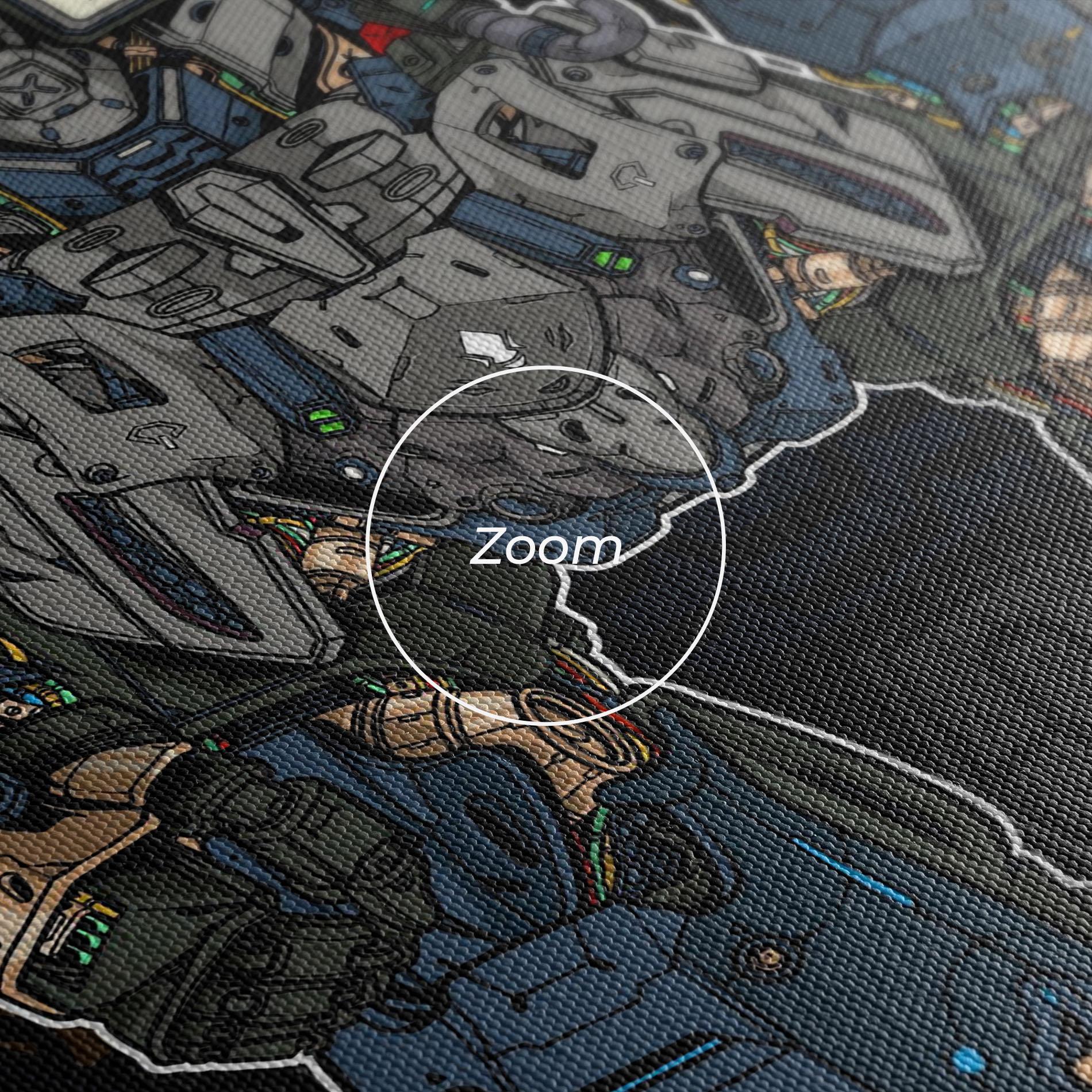 Obraz na Płótnie Blue Green Robot mockup 3