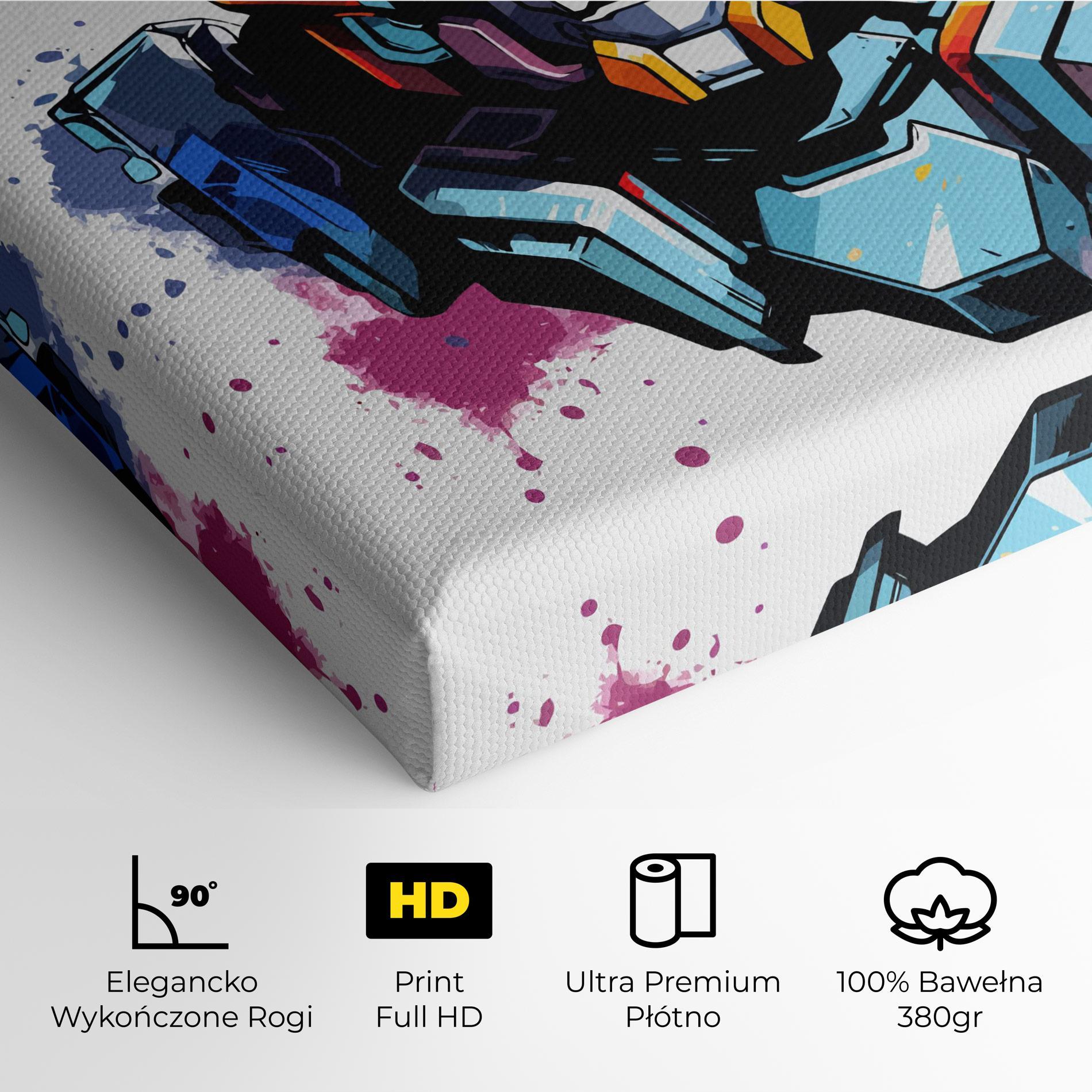 Obraz na Płótnie Colorful Robot mockup 4