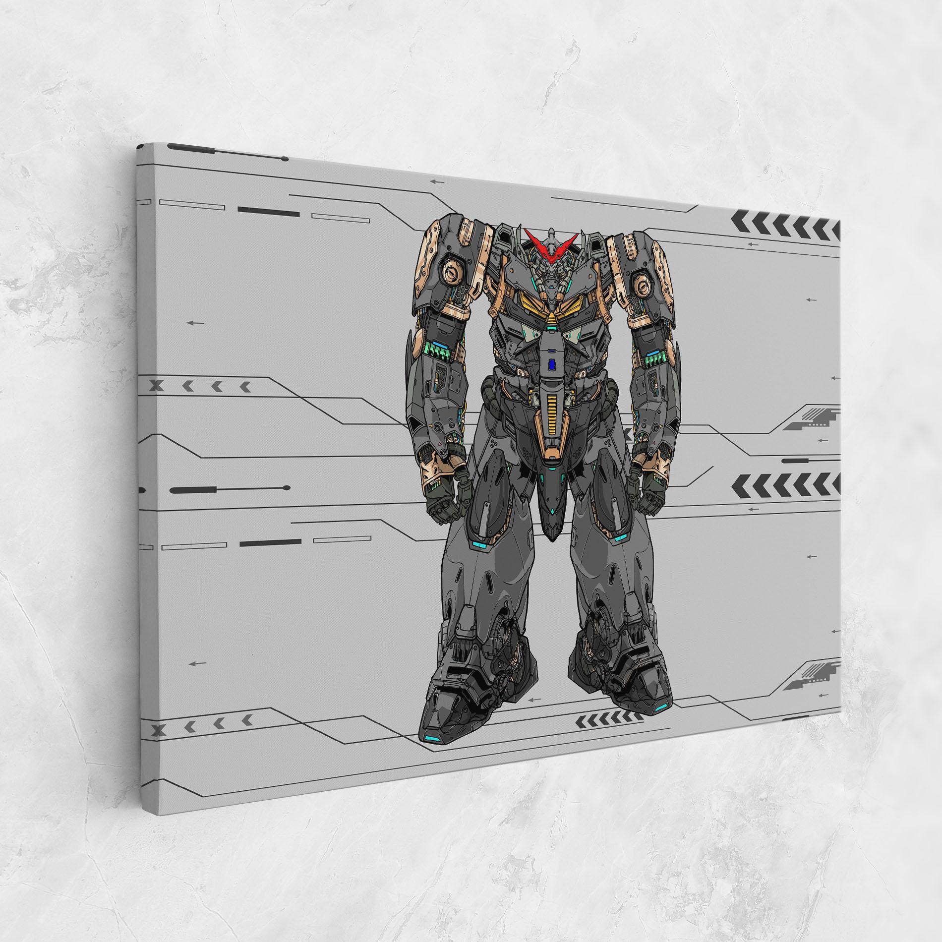 Obraz na Płótnie Big Grey Robot mockup 1