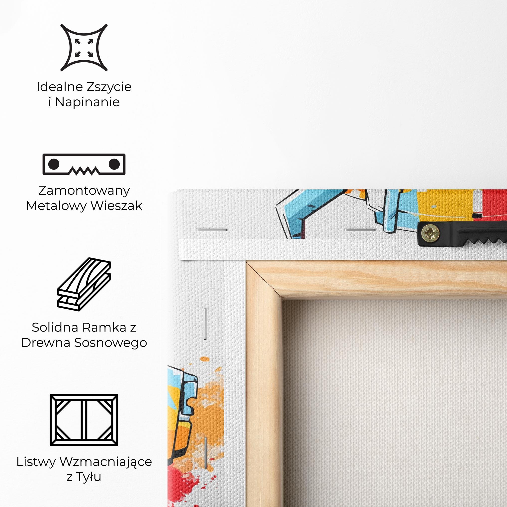 Obraz na Płótnie Colorful Robot mockup 5