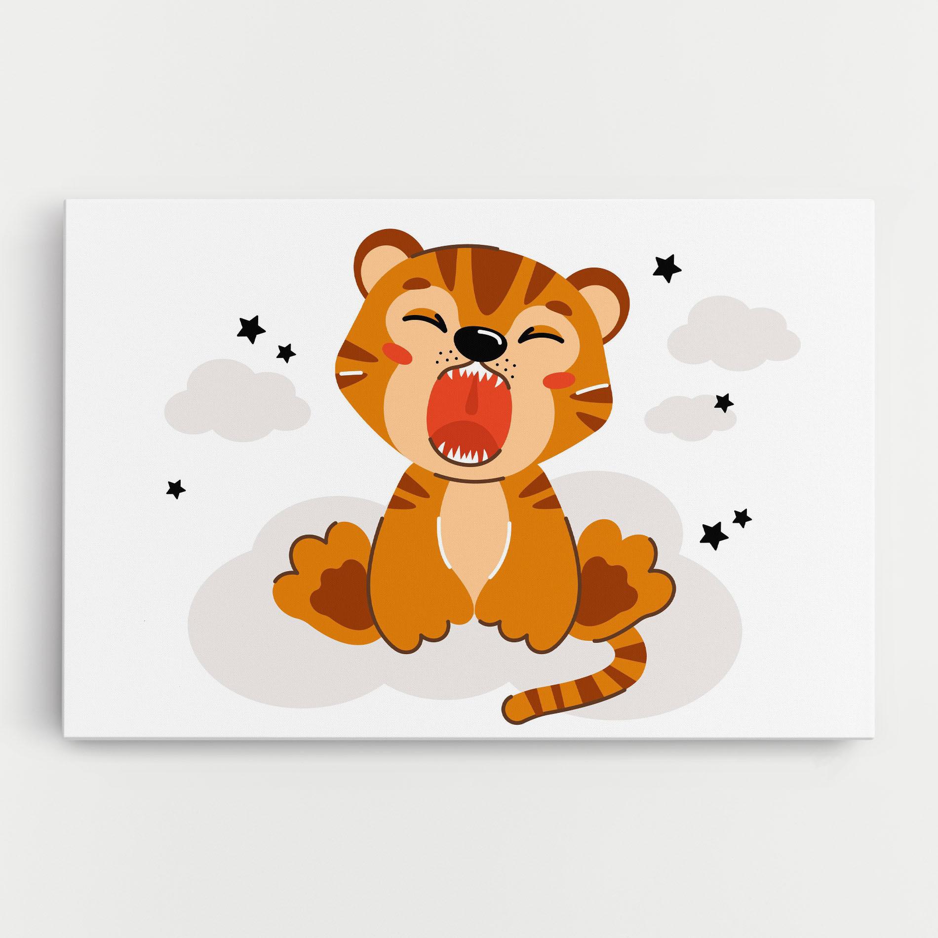 Obraz na Płótnie Cute Sleepy Tiger mockup 0