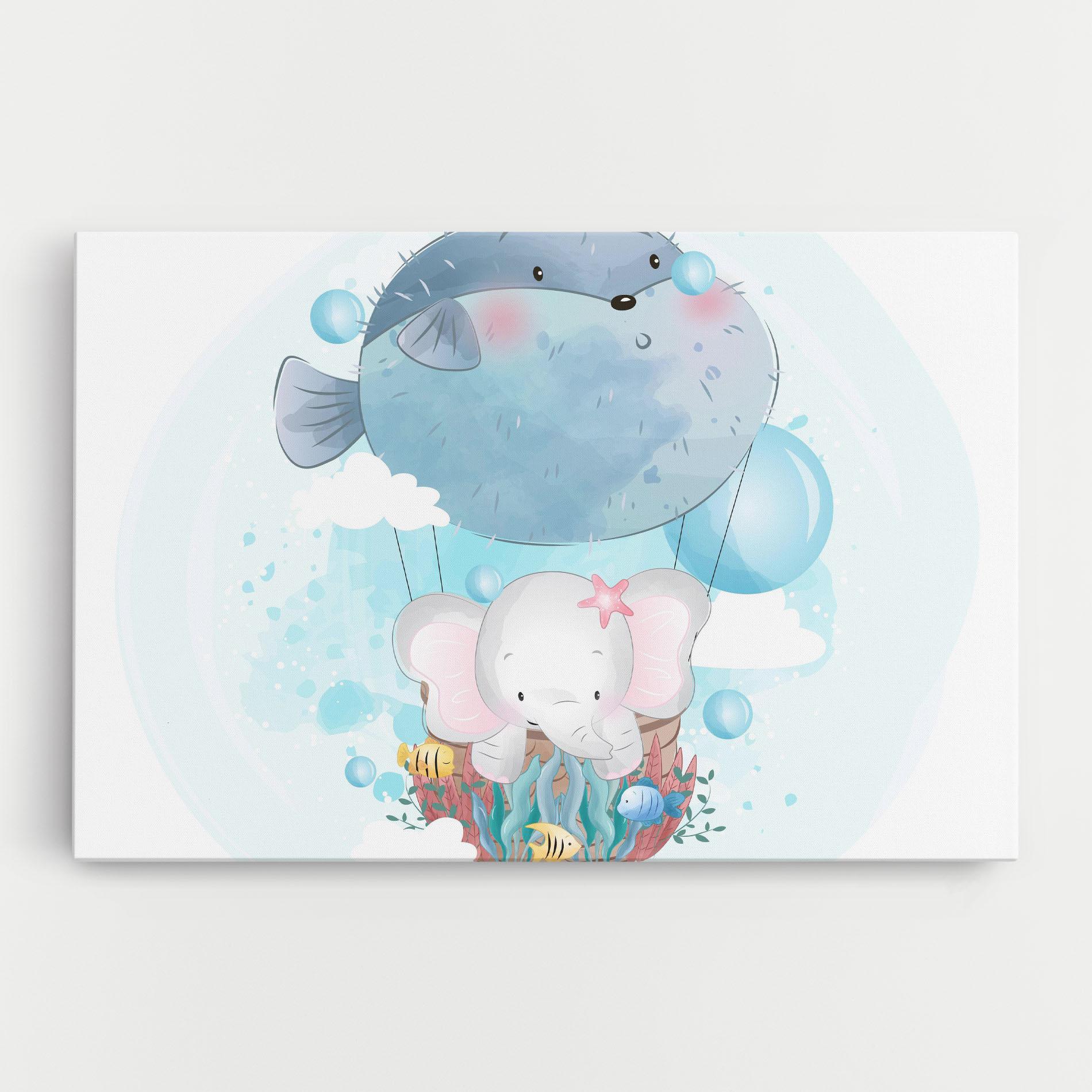 Obraz na Płótnie Swiming Elephant mockup 0