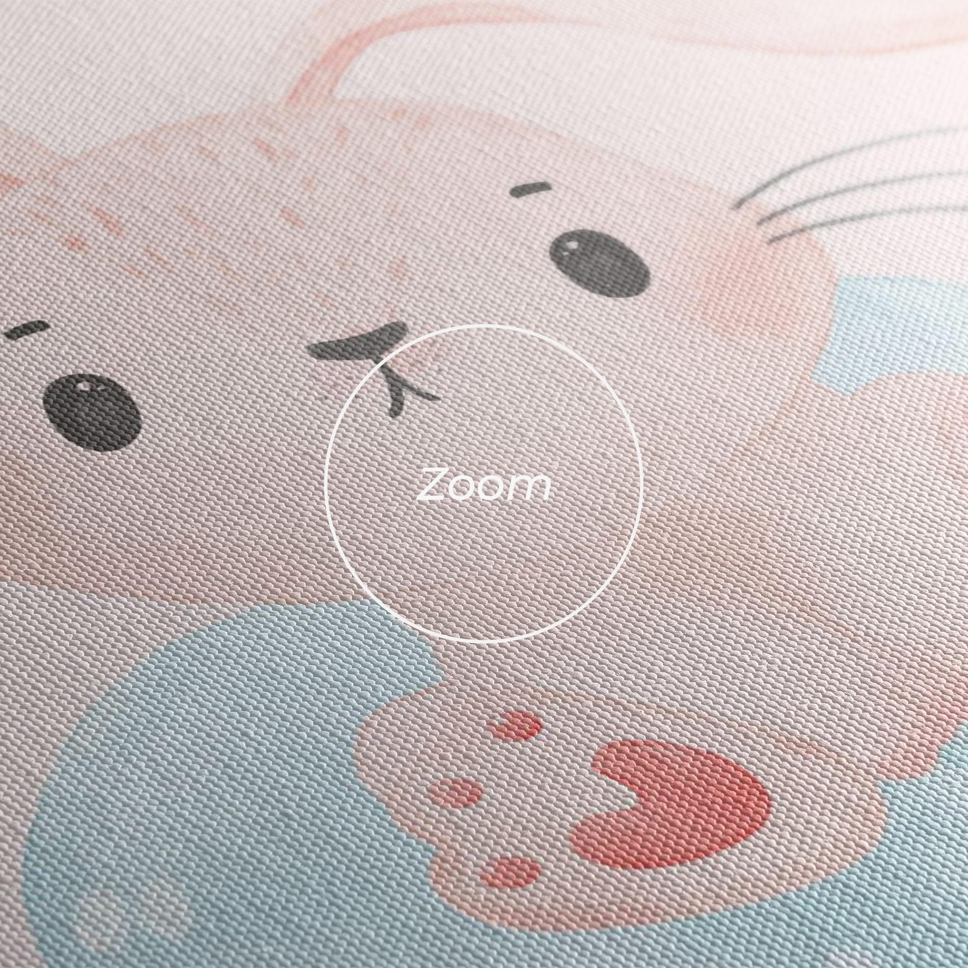 Obraz na Płótnie Cloud Pink Bunny mockup 3