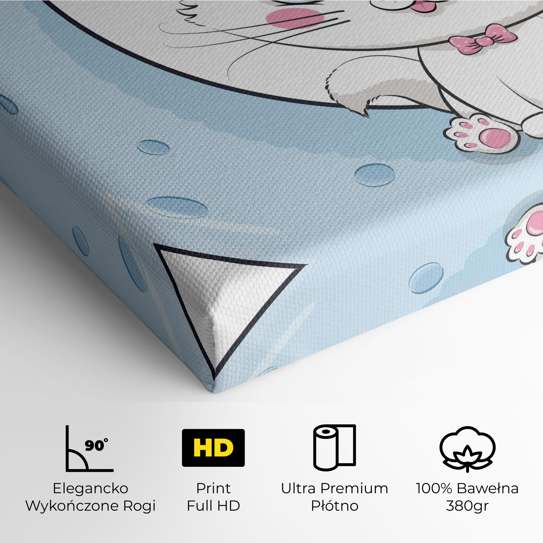 Obraz na Płótnie Blue Moon Cat mockup 4