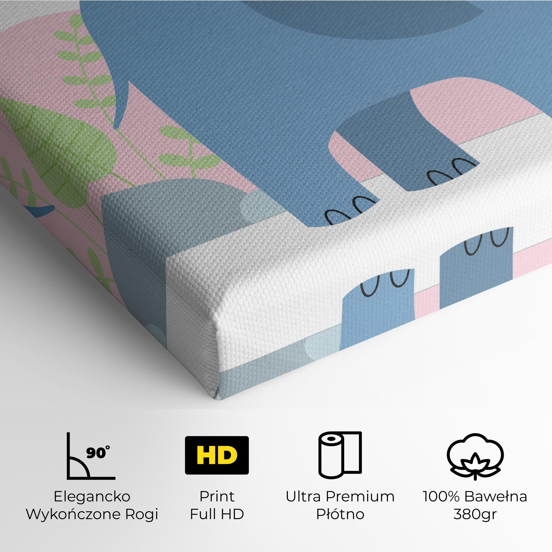 Obraz na Płótnie Leaf Cute Elephant mockup 4