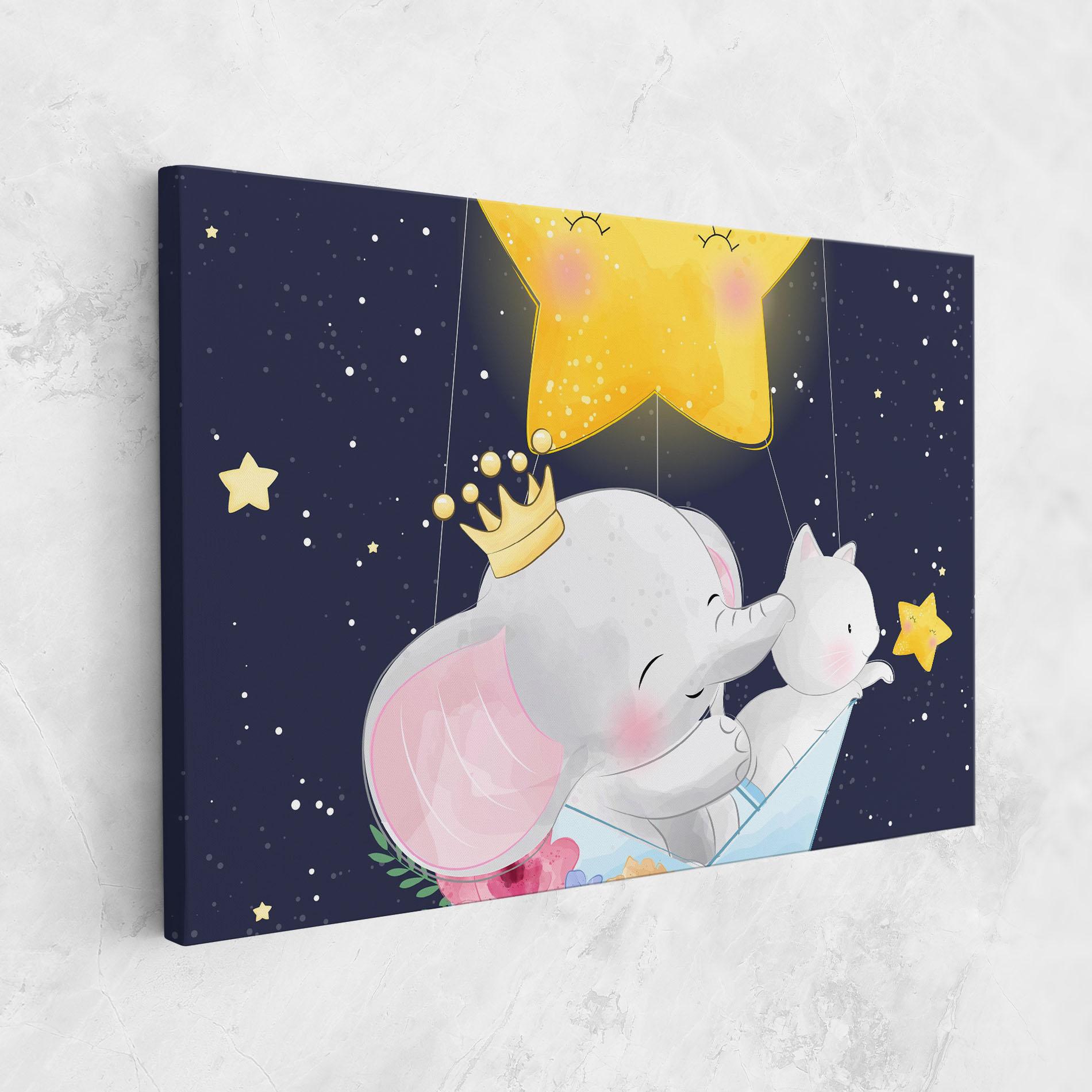 Obraz na Płótnie Elephant Cat mockup 1