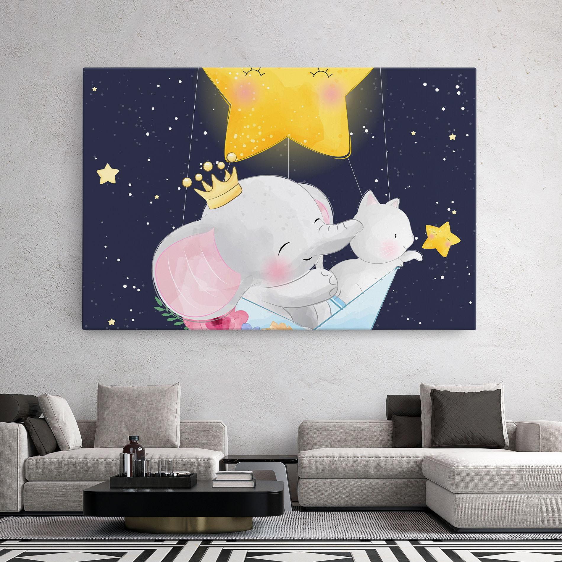 Obraz na Płótnie Elephant Cat mockup 2