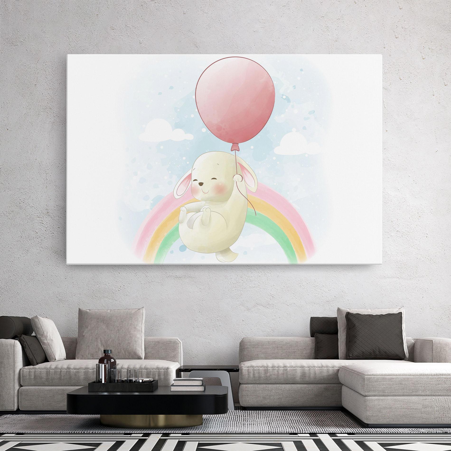 Obraz na Płótnie Rainbow Bunny Art mockup 2
