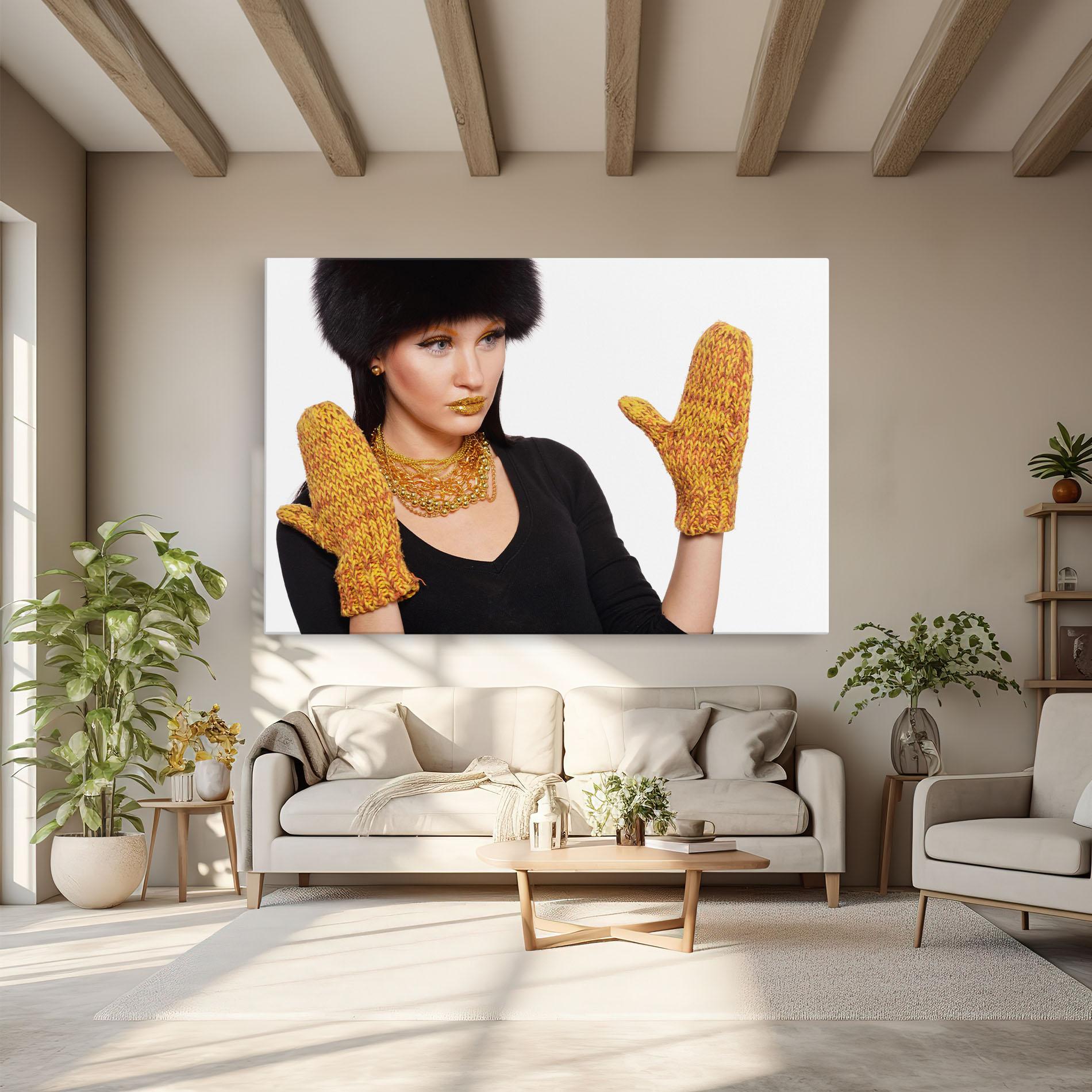 Obraz na Płótnie Gold Accessories mockup 6