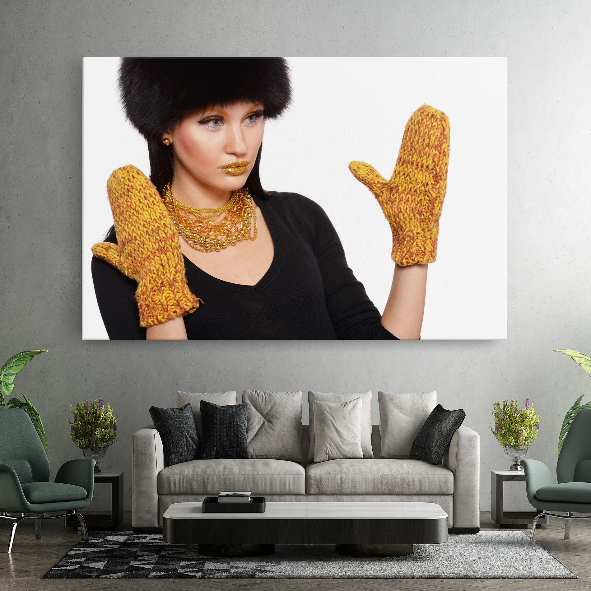 Obraz na Płótnie Gold Accessories mockup 7