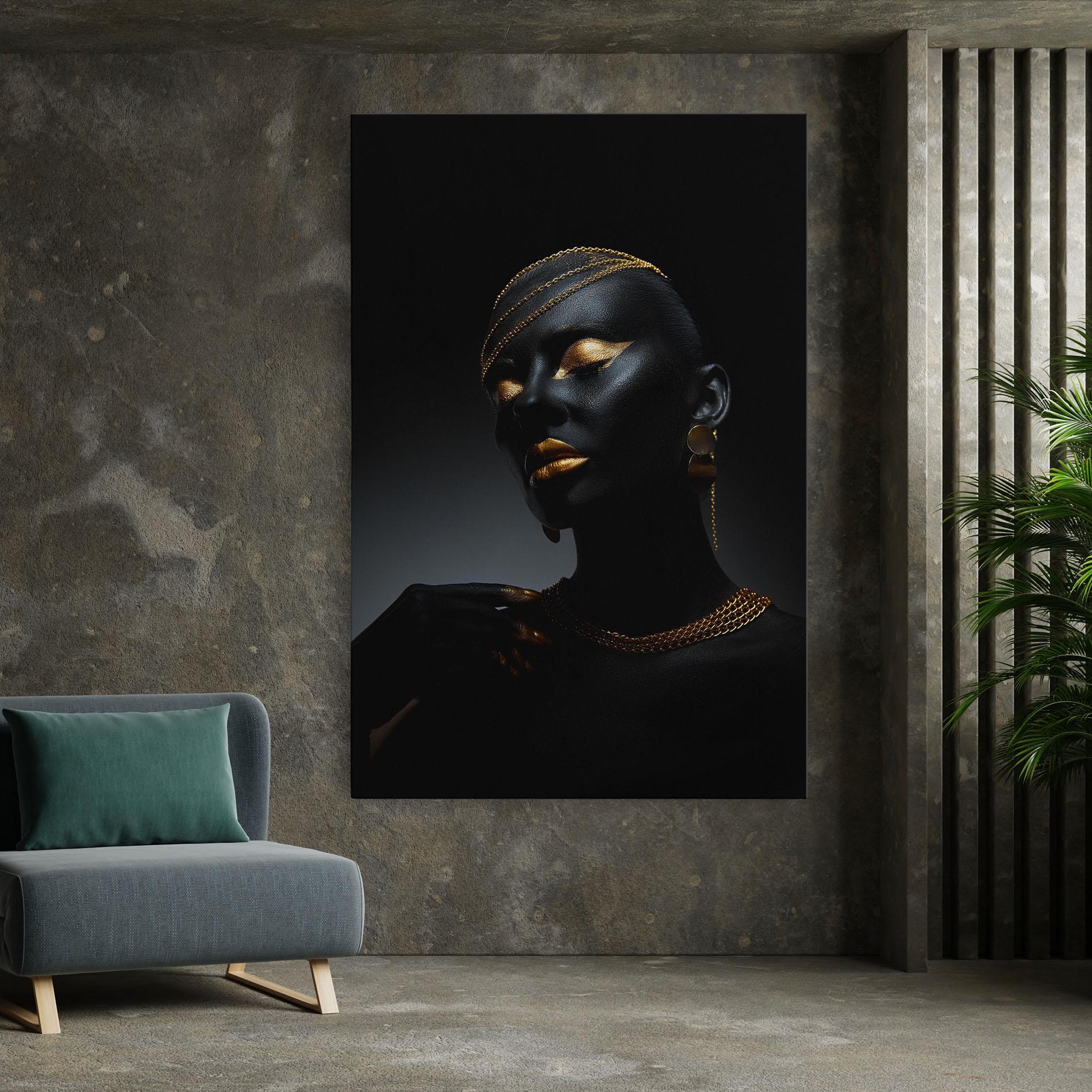 Obraz na Płótnie Beauty Gold mockup 7