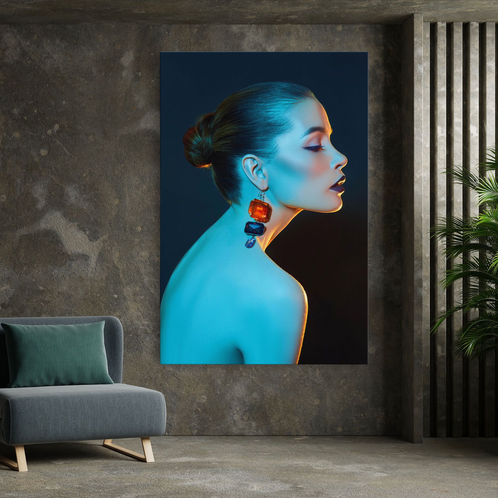 Blue Light Earring mockup 7