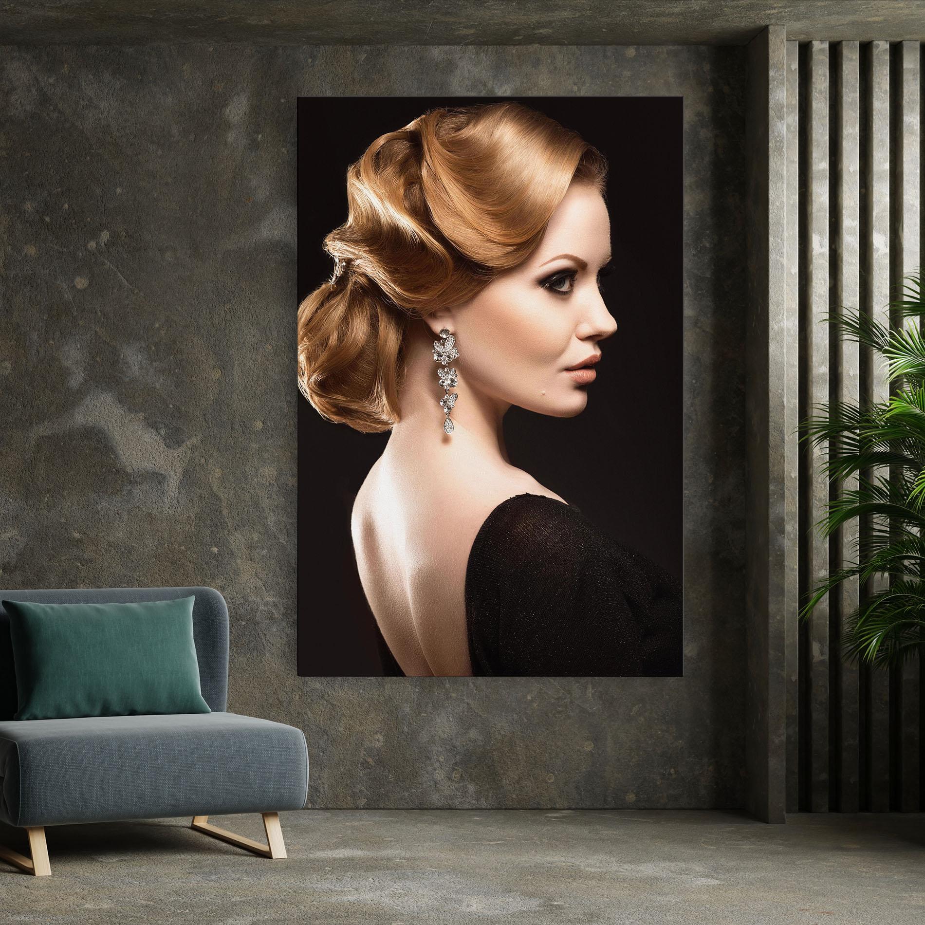 Obraz na Płótnie Elegant Earrings mockup 7