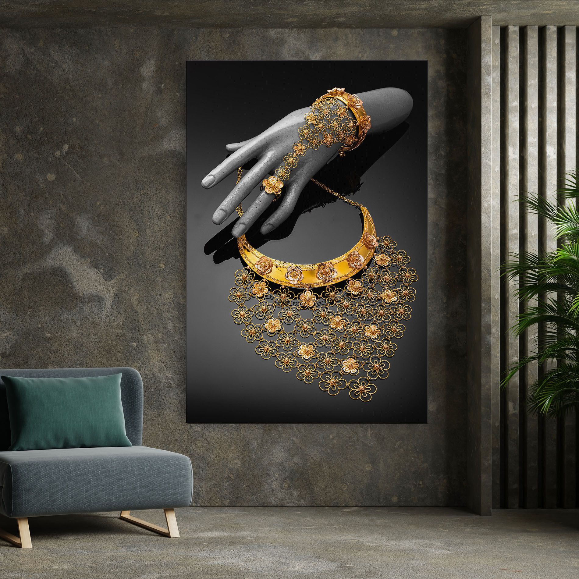 Golden Jewelery Set mockup 7