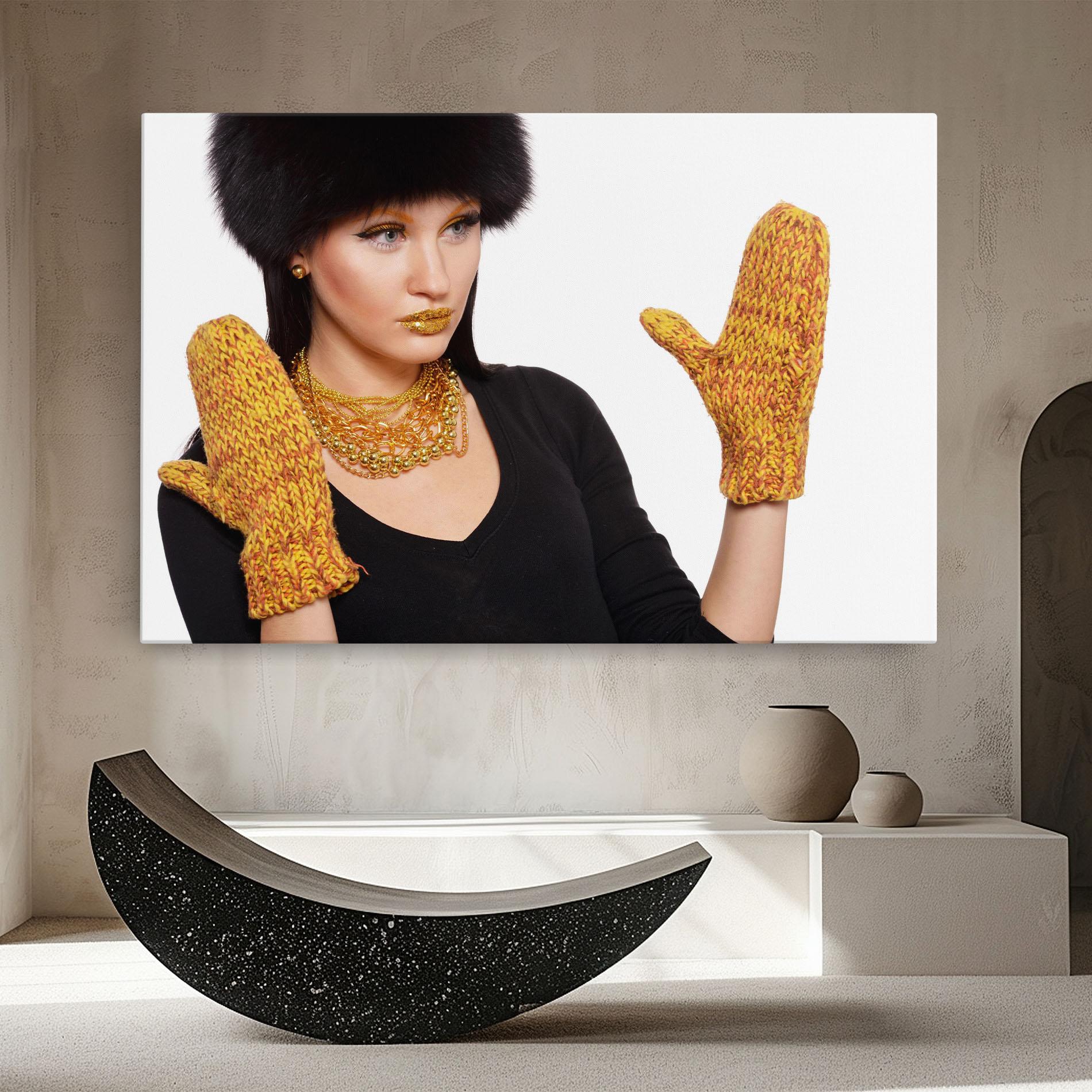 Obraz na Płótnie Gold Accessories mockup 8