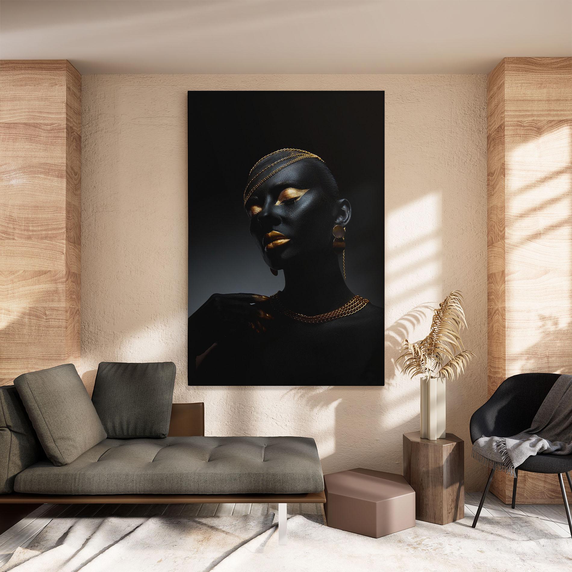 Obraz na Płótnie Beauty Gold mockup 8