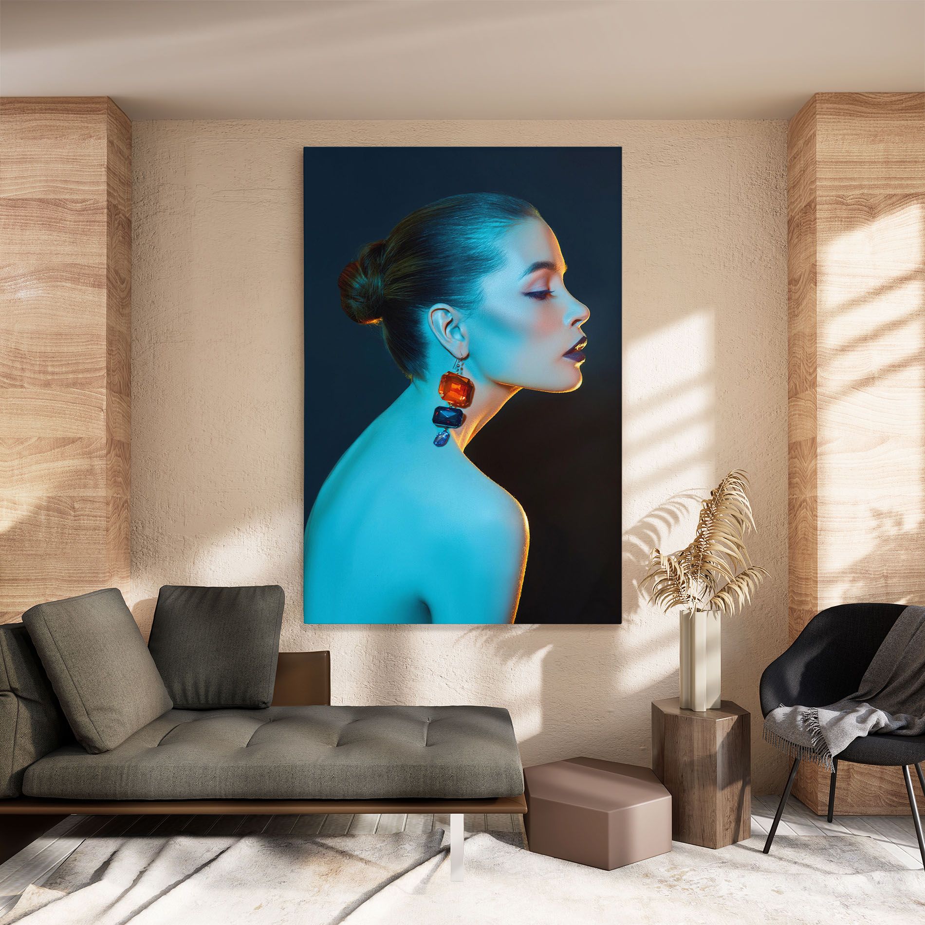 Blue Light Earring mockup 8