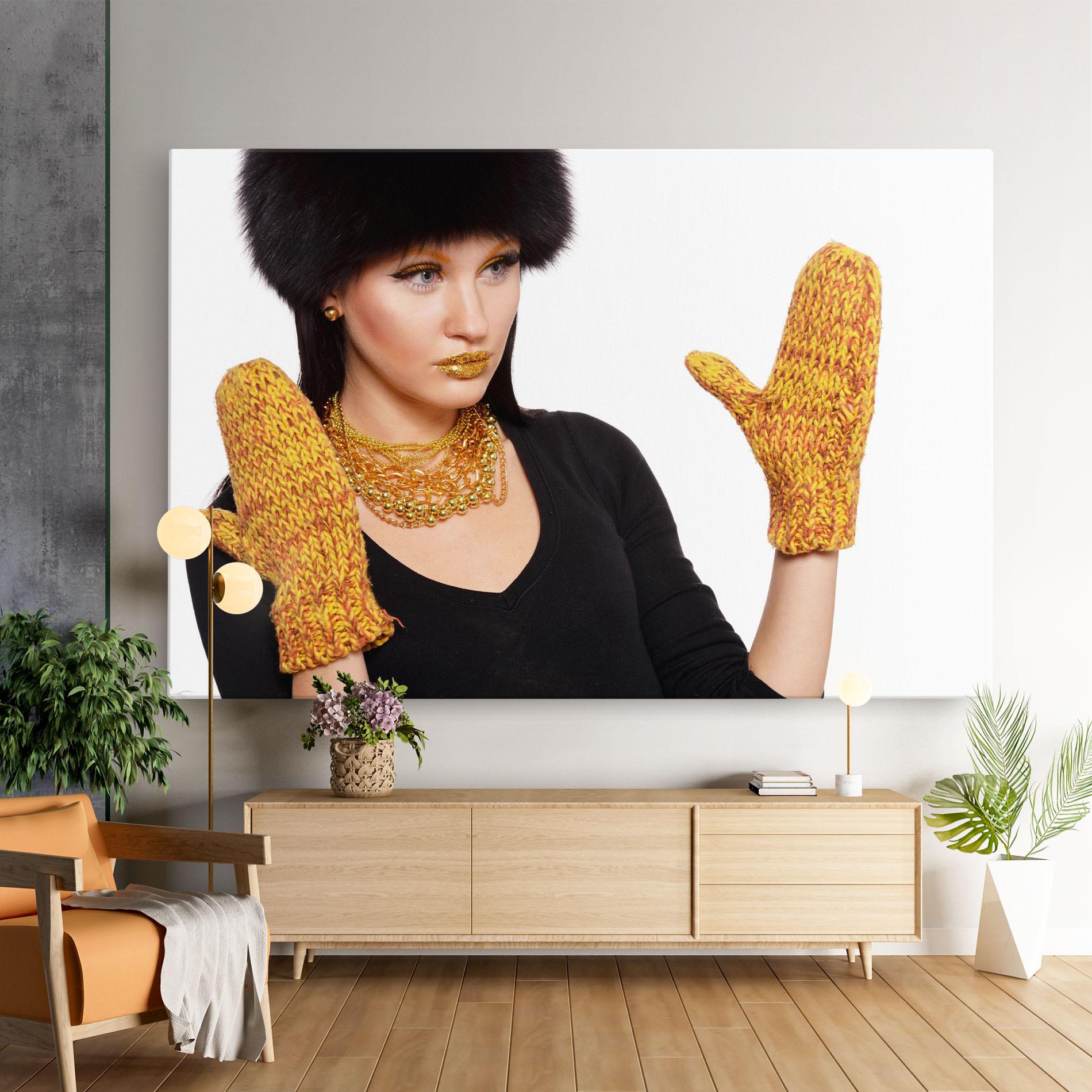 Obraz na Płótnie Gold Accessories mockup 9