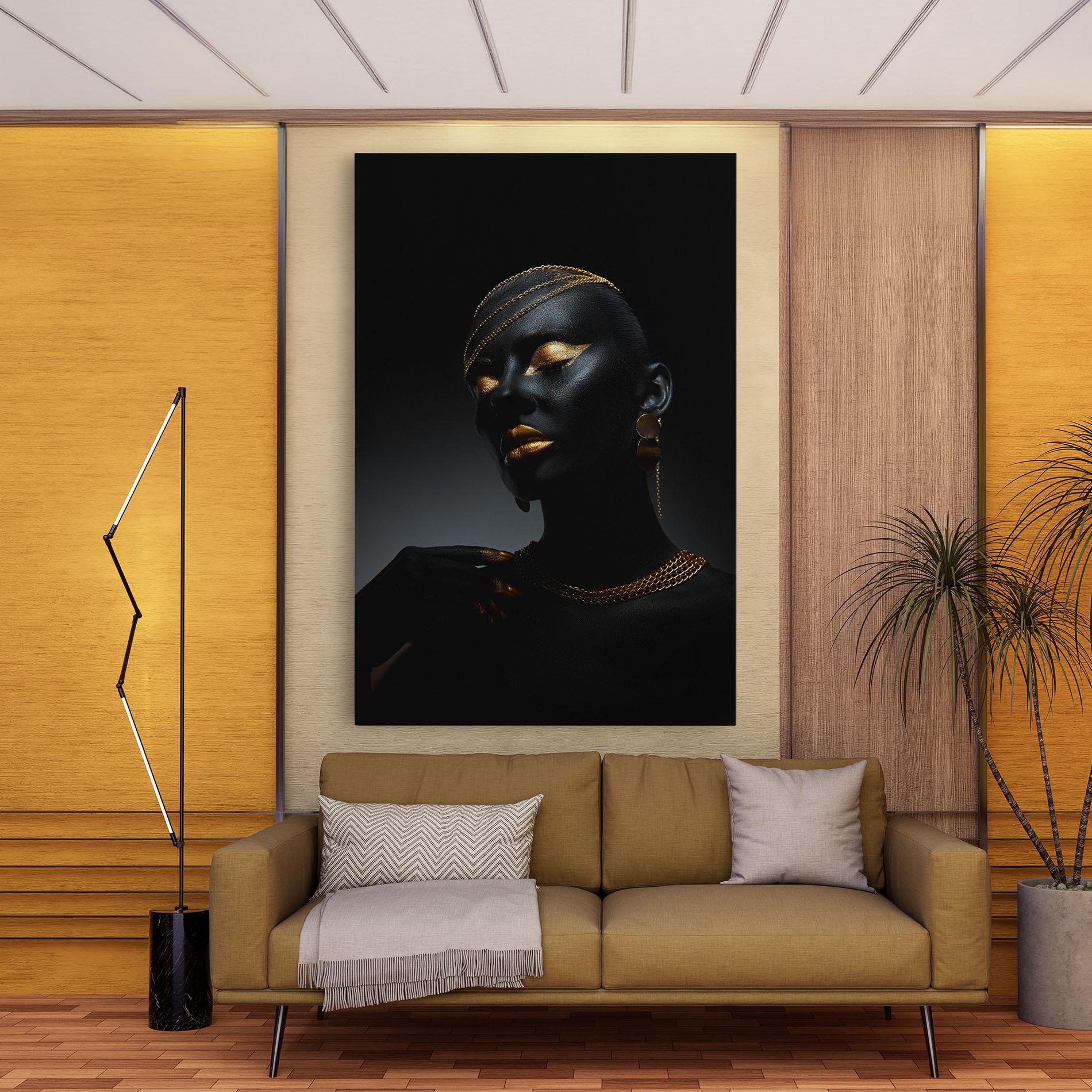 Obraz na Płótnie Beauty Gold mockup 9