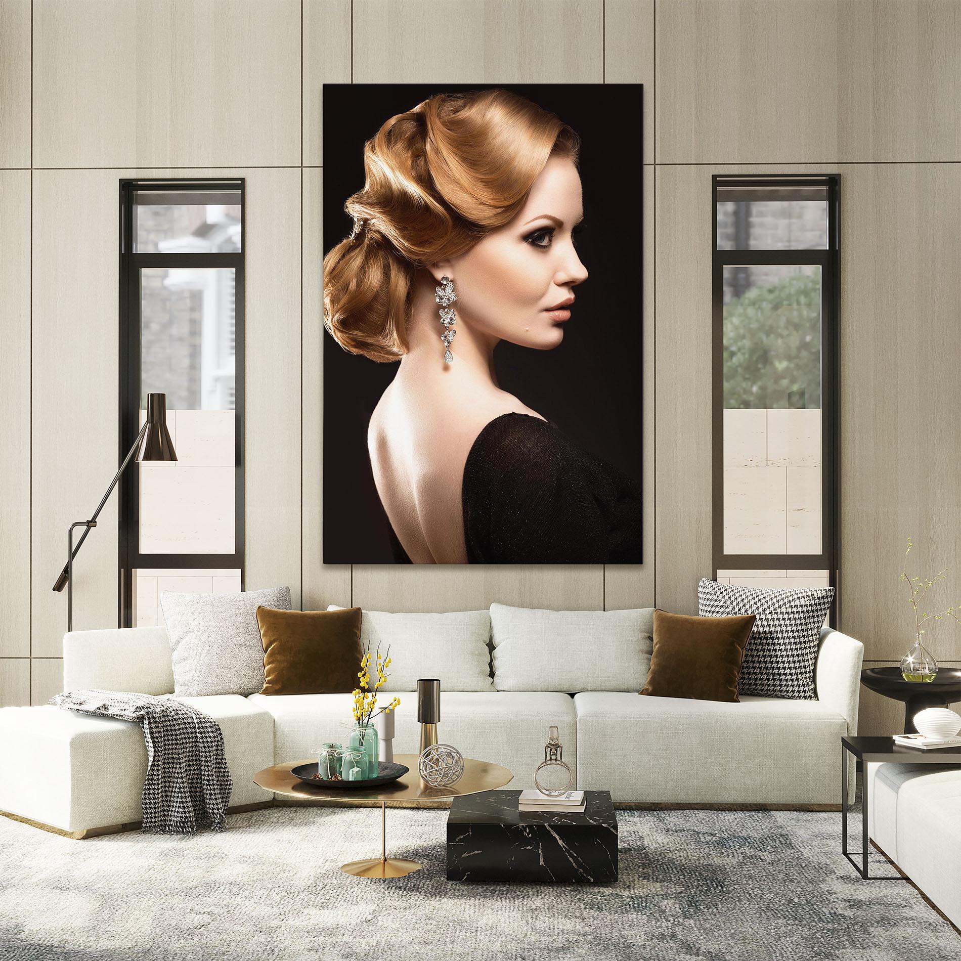 Obraz na Płótnie Elegant Earrings mockup 2