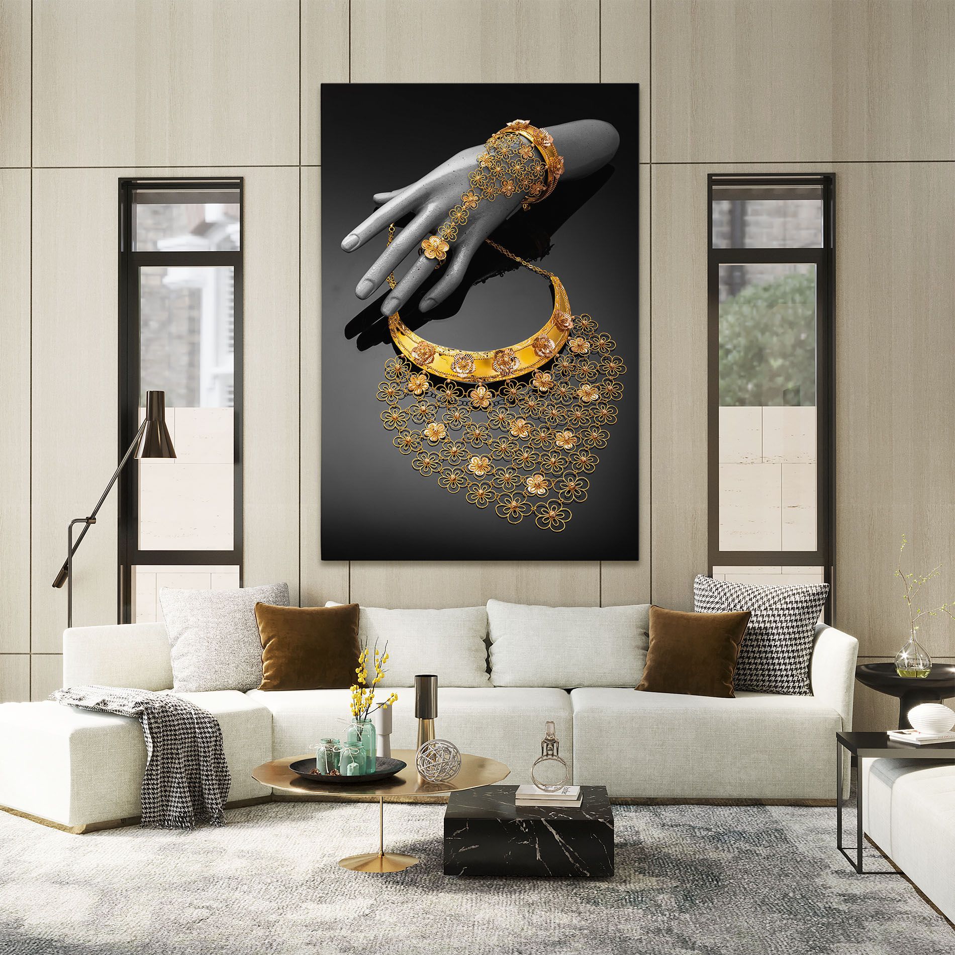 Golden Jewelery Set mockup 2