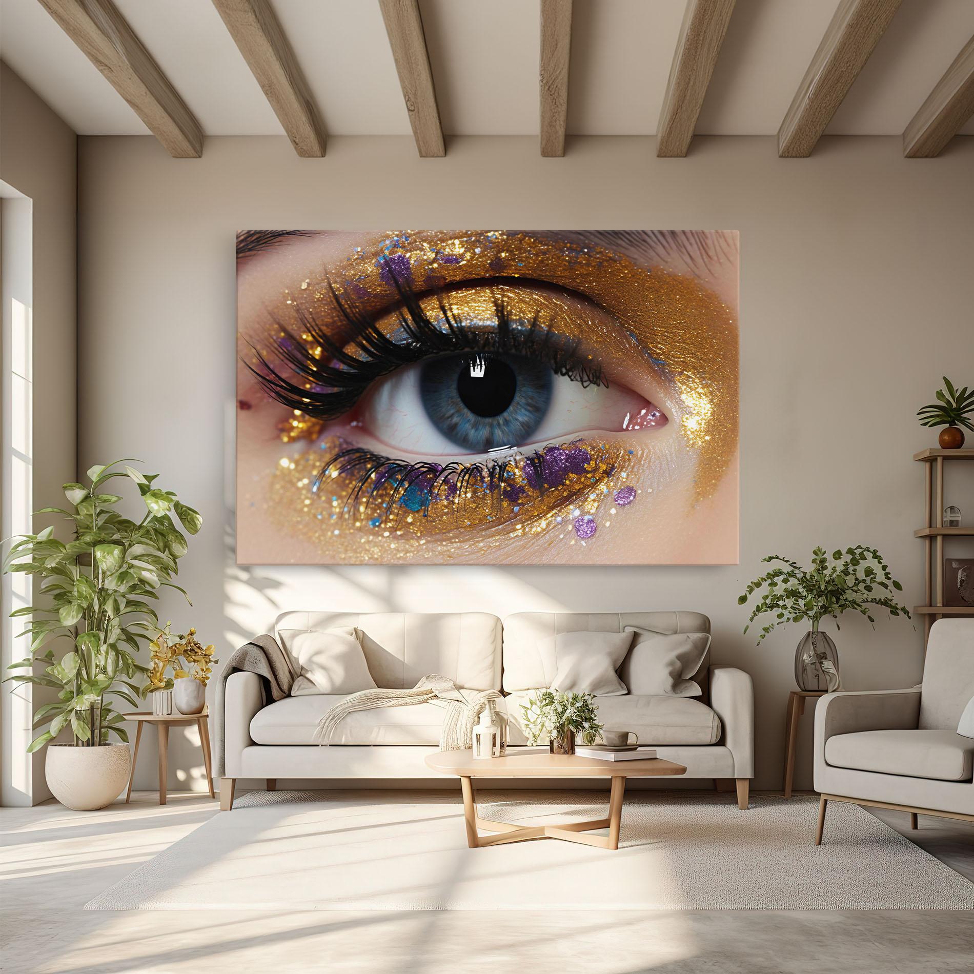 Obraz na Płótnie Blue Eye Make Up mockup 6