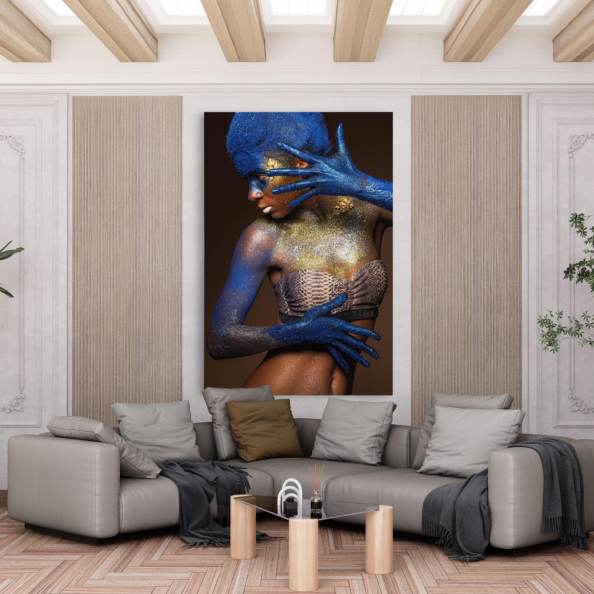 Obraz na Płótnie Blue Hair Make Up mockup 6