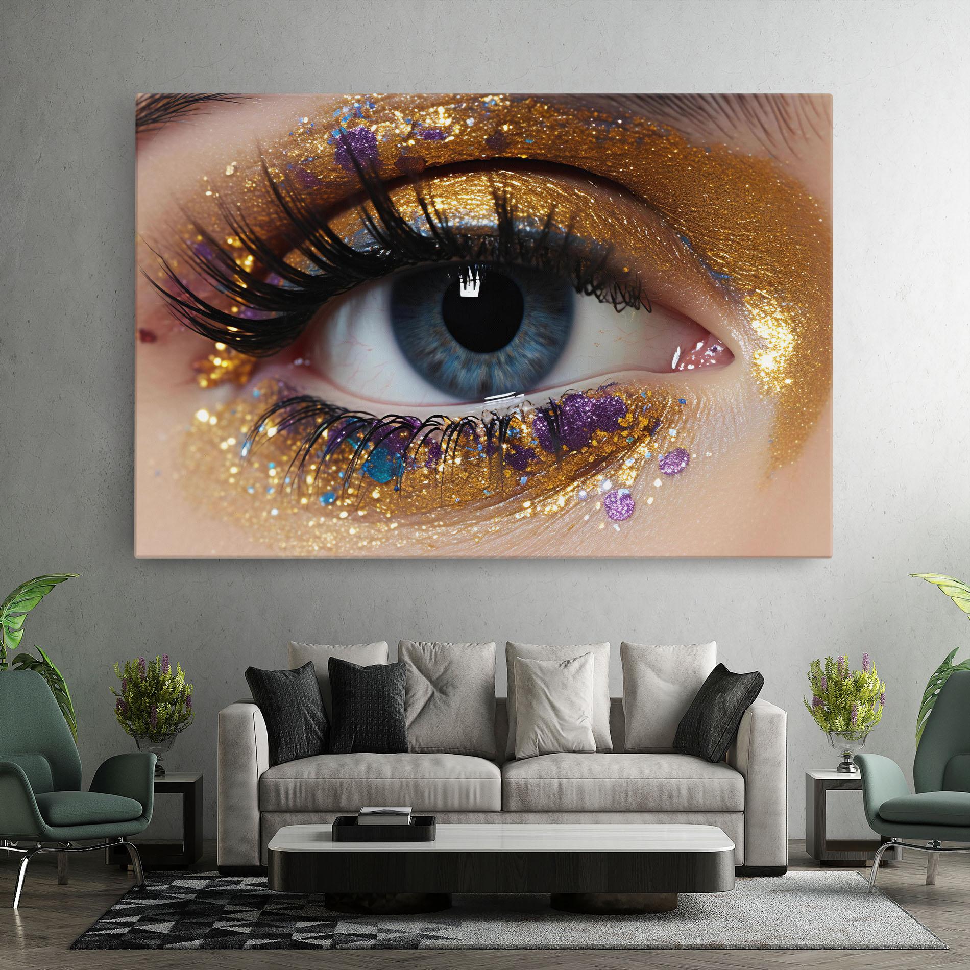 Obraz na Płótnie Blue Eye Make Up mockup 7