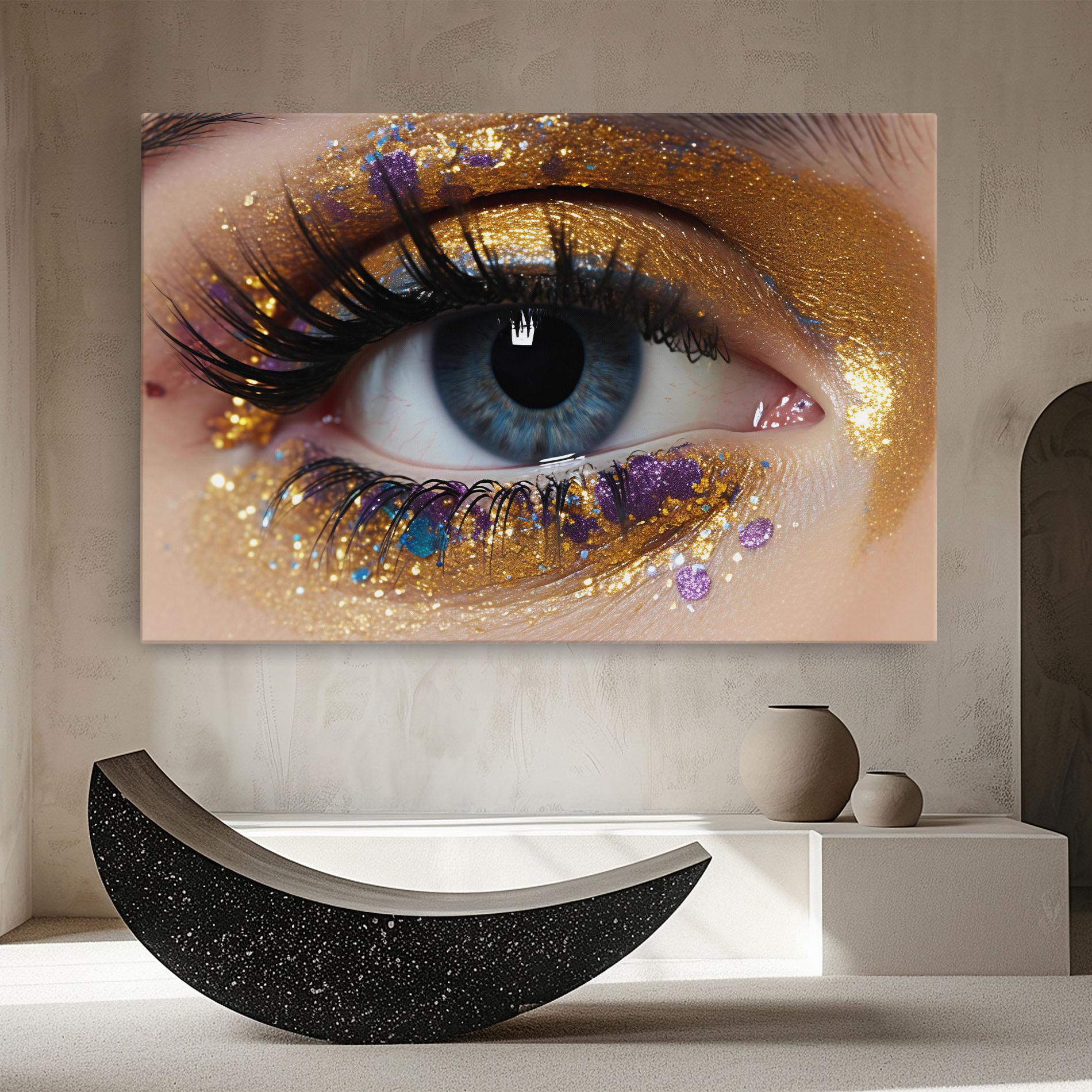 Obraz na Płótnie Blue Eye Make Up mockup 8