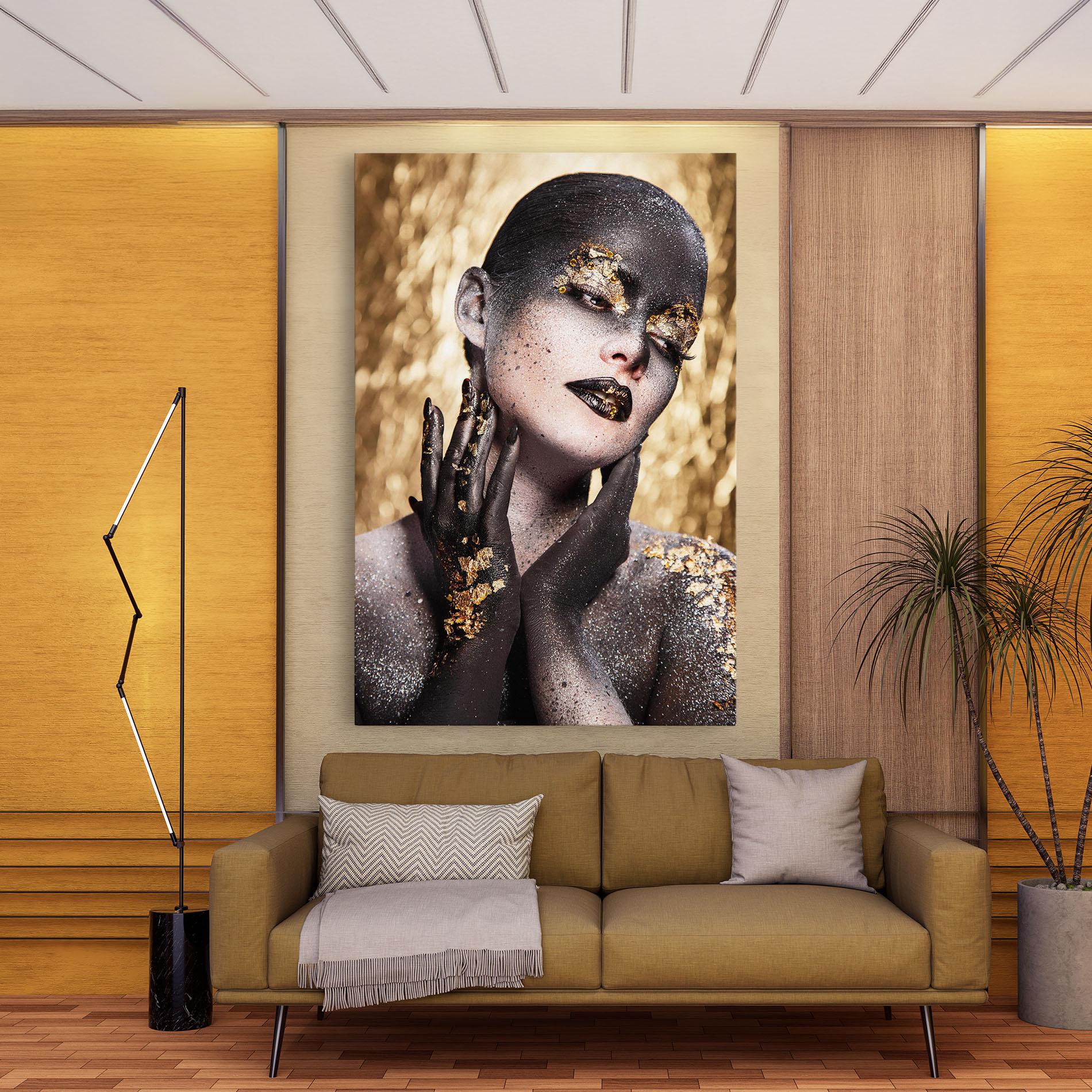 Obraz na Płótnie Artistic Glitter Makeup mockup 9