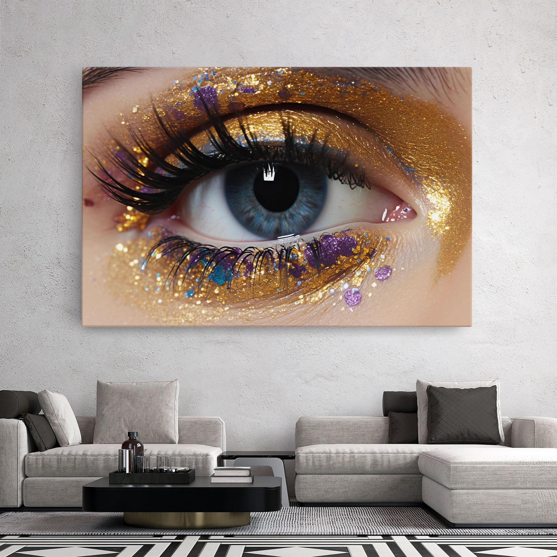 Obraz na Płótnie Blue Eye Make Up mockup 2