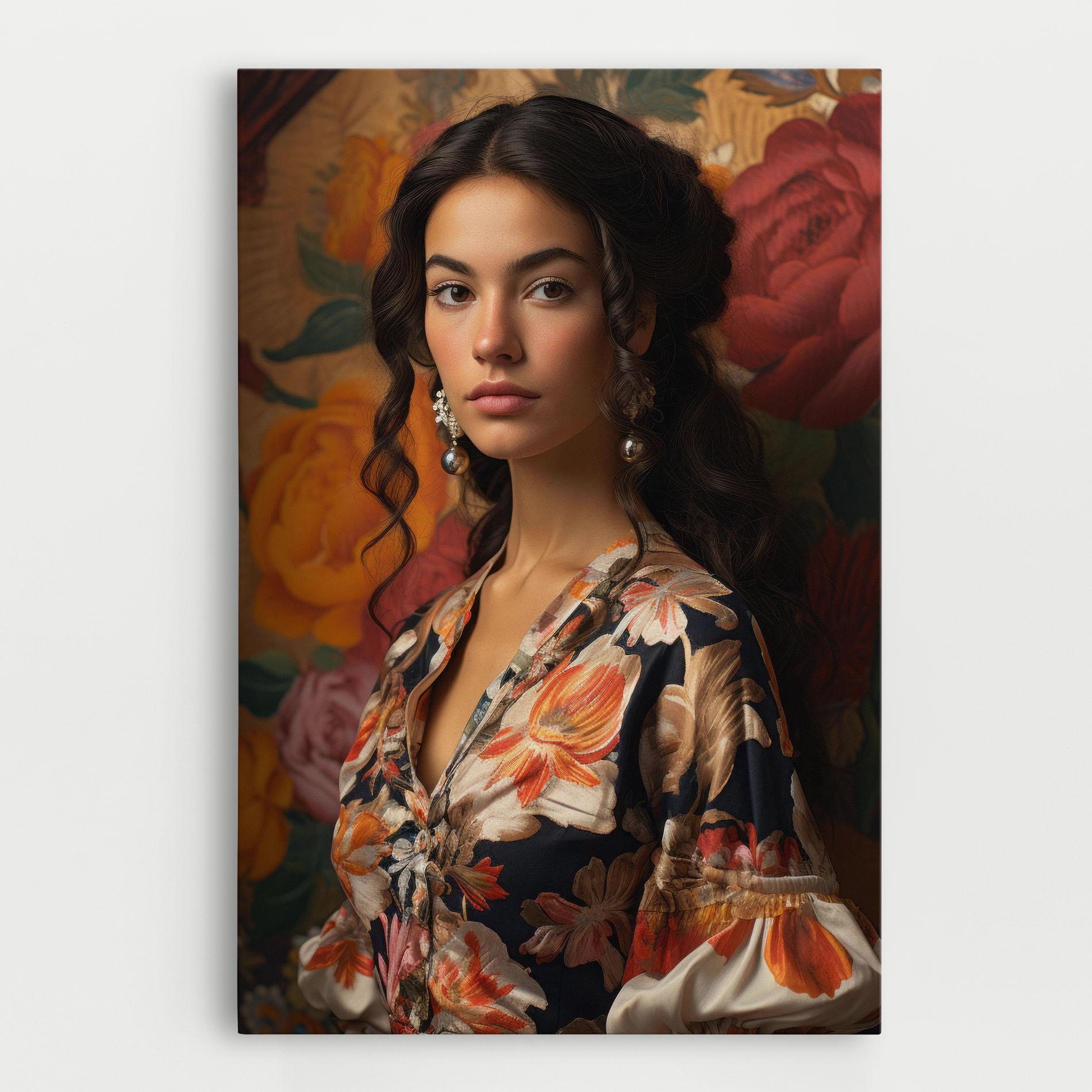 Obraz na Płótnie Floral Dress Lady mockup 0