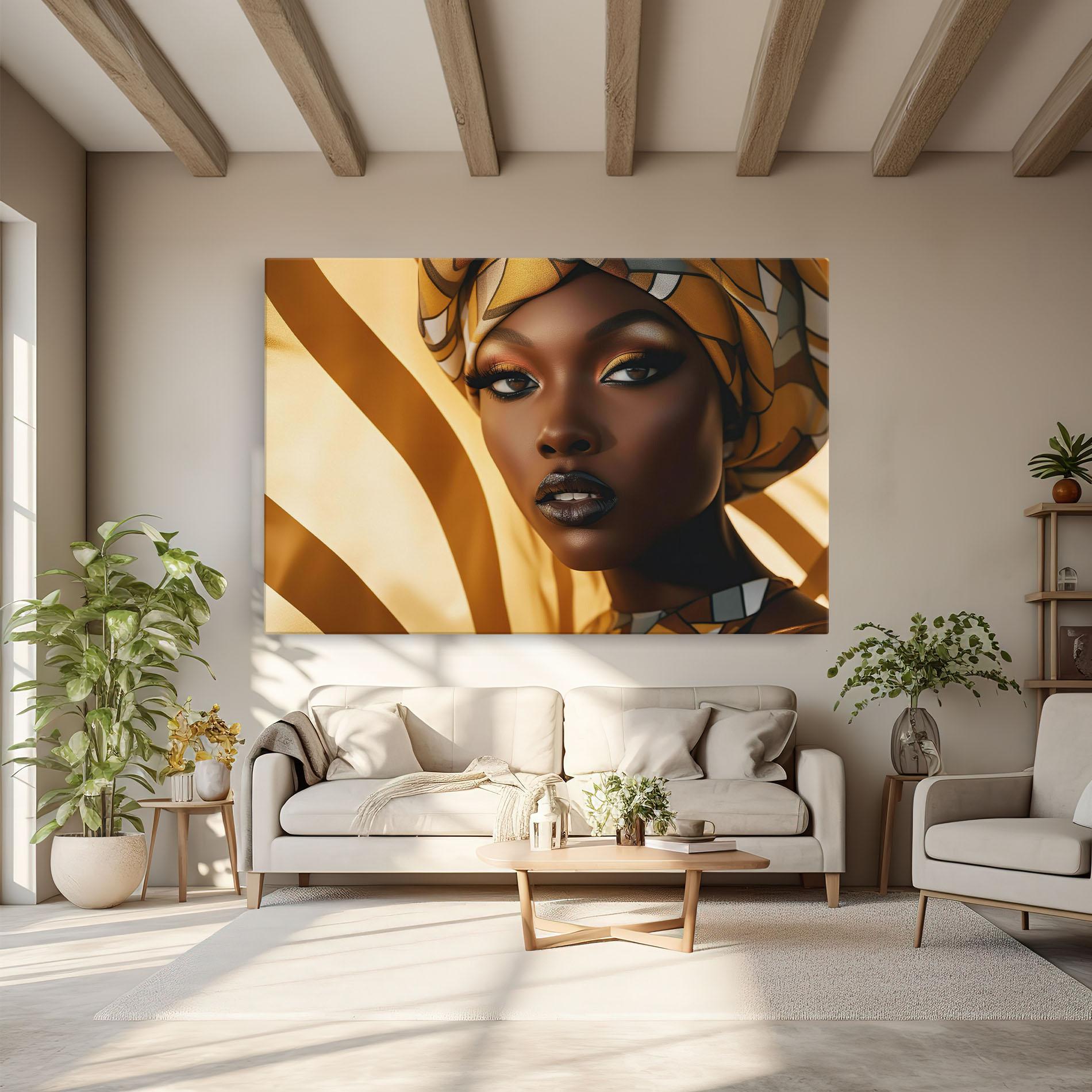 Obraz na Płótnie Fashion African Woman mockup 6