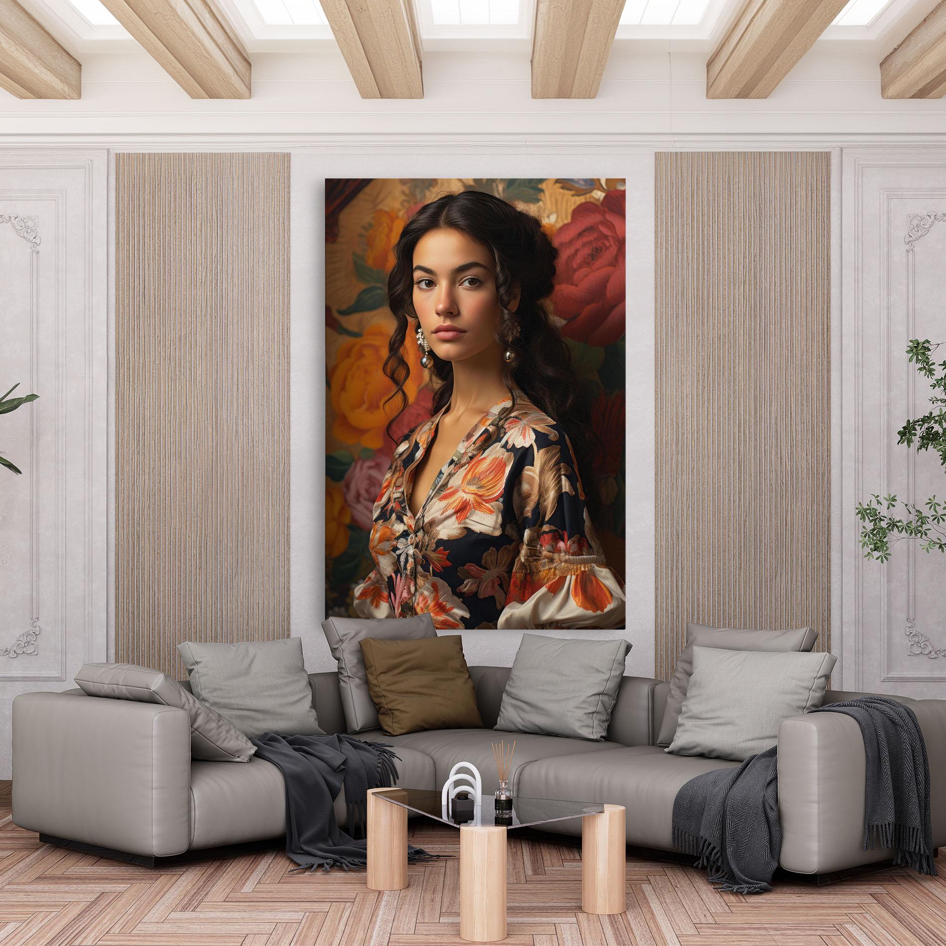 Obraz na Płótnie Floral Dress Lady mockup 6